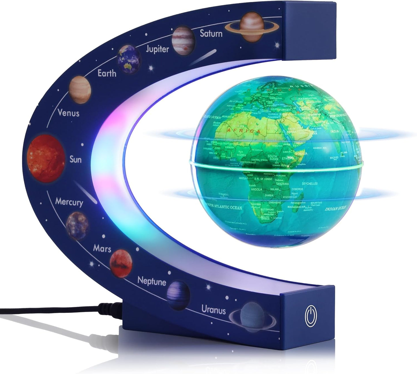 Magnetic Levitation Floating Globe with Colorful LED Lamp
