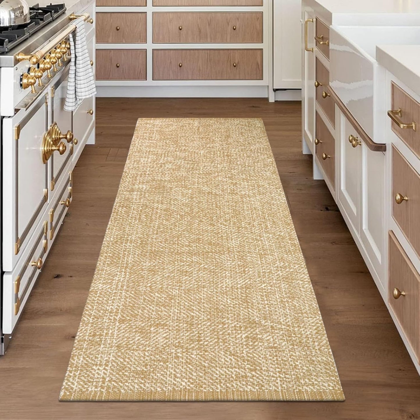 LEEVAN Washable Kitchen Runner 2ftx6ft for Modern Spaces