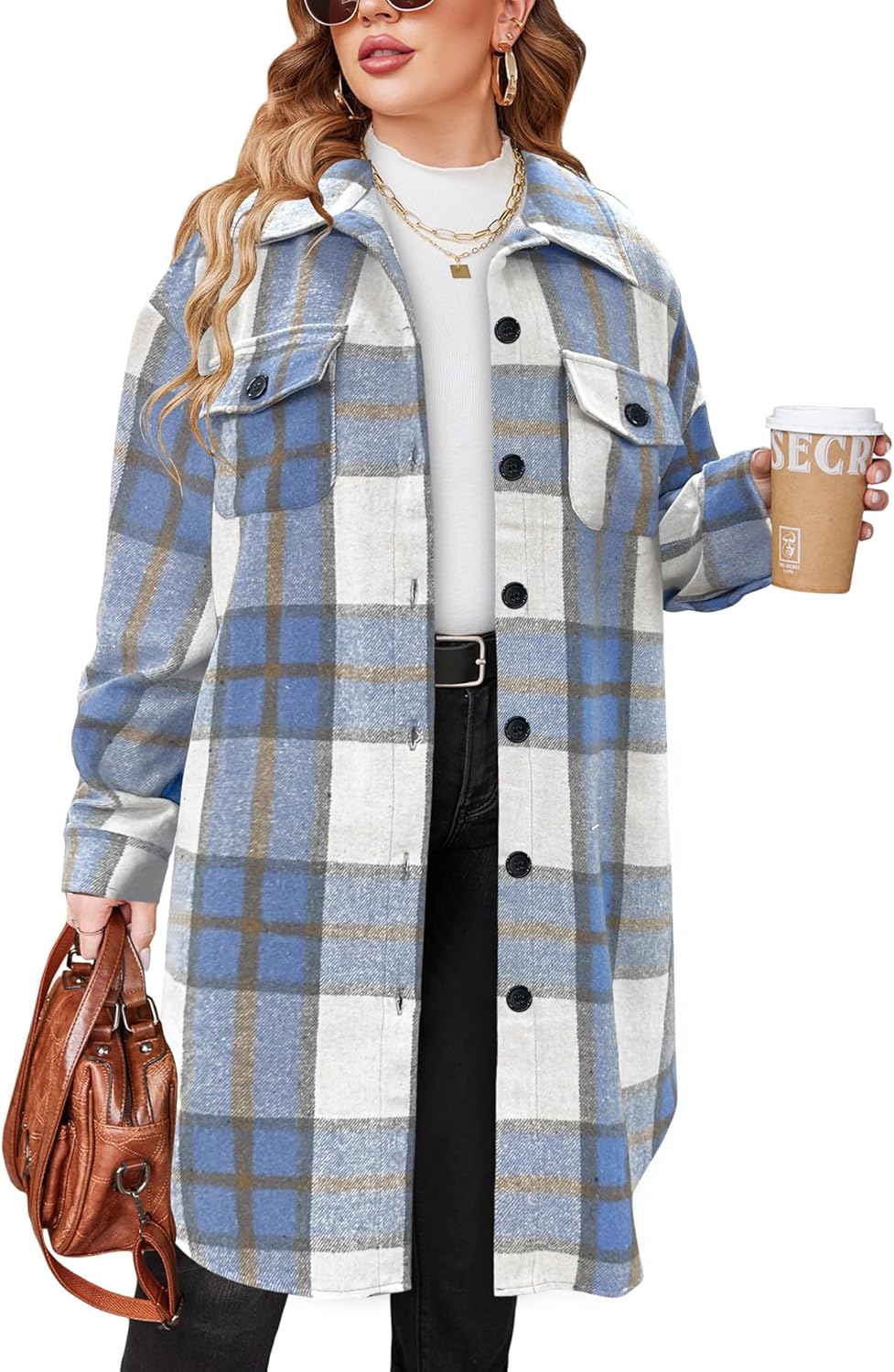 Plus Size Flannel Plaid Shirts for Women - Stylish and Comfy