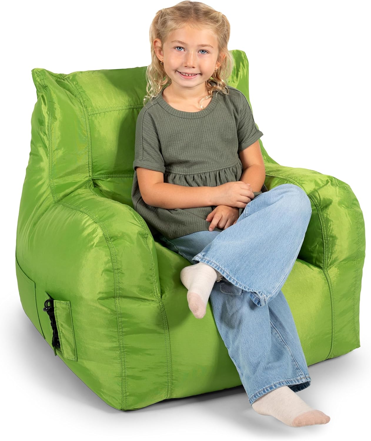 Big Joe Dorm Bean Bag Chair with Drink Holder and Pocket