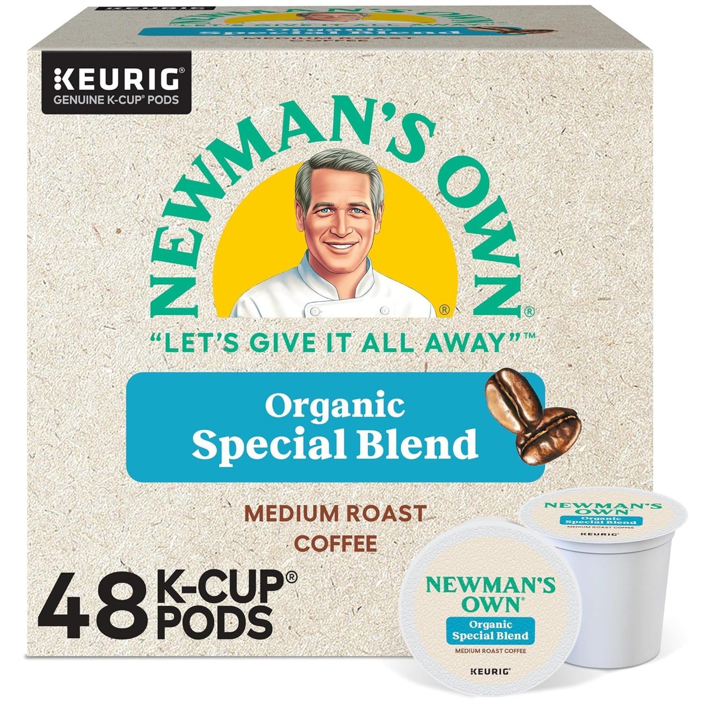 48 Count Medium Roast K-Cup Pods by Newman's Own