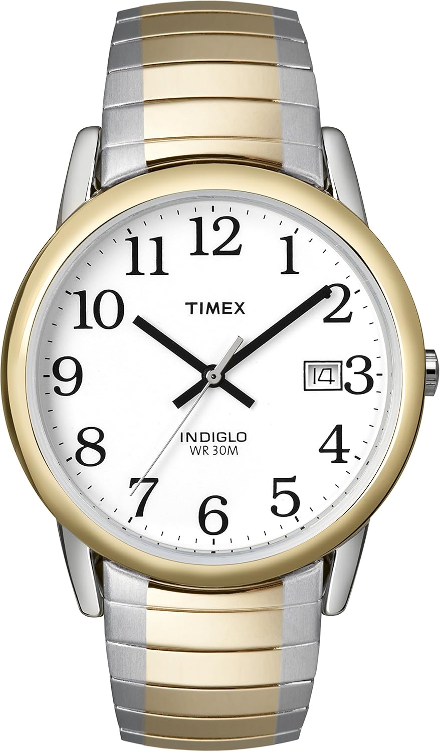 Timex Men's Easy Reader Watch with Gold-tone Expansion Band