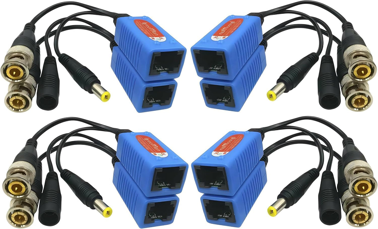 Igreeman 4 Pair Passive Video Balun for 1080P-8MP Cameras