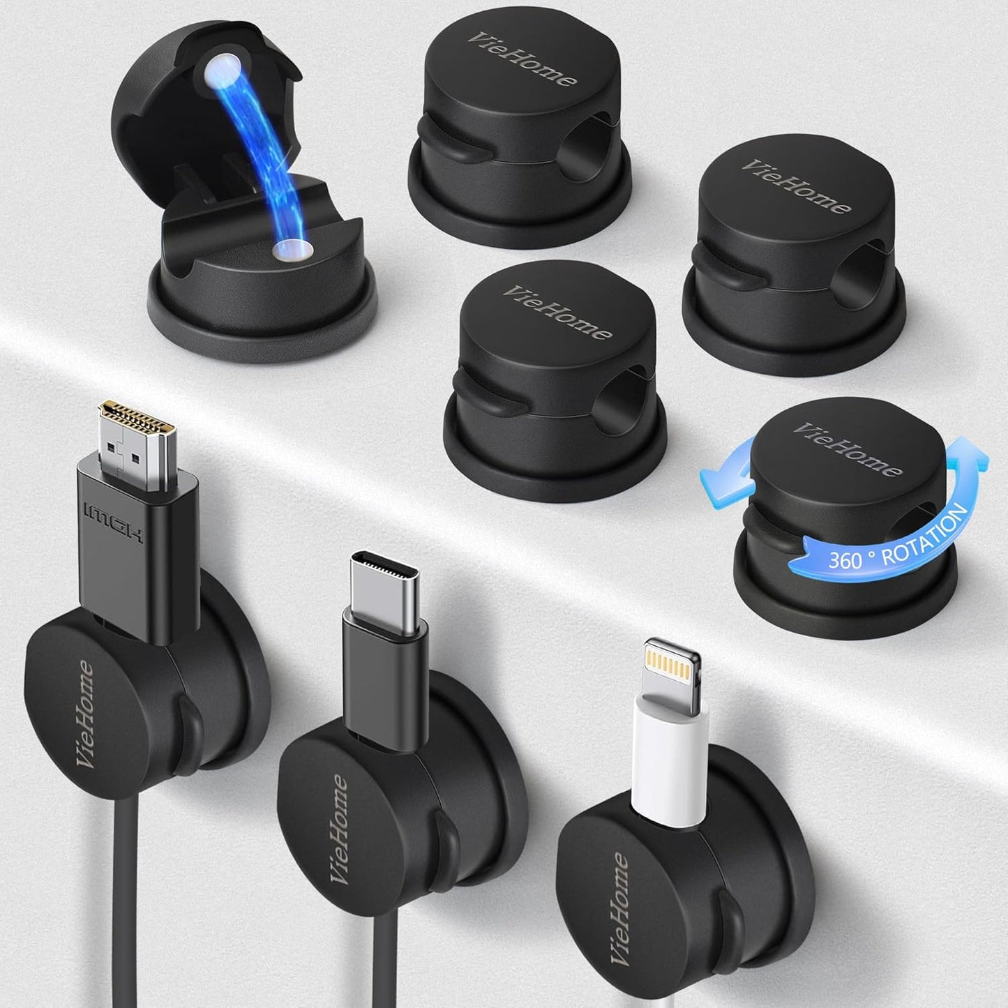 VieHome Magnetic Cable Clips - Organize with Ease!