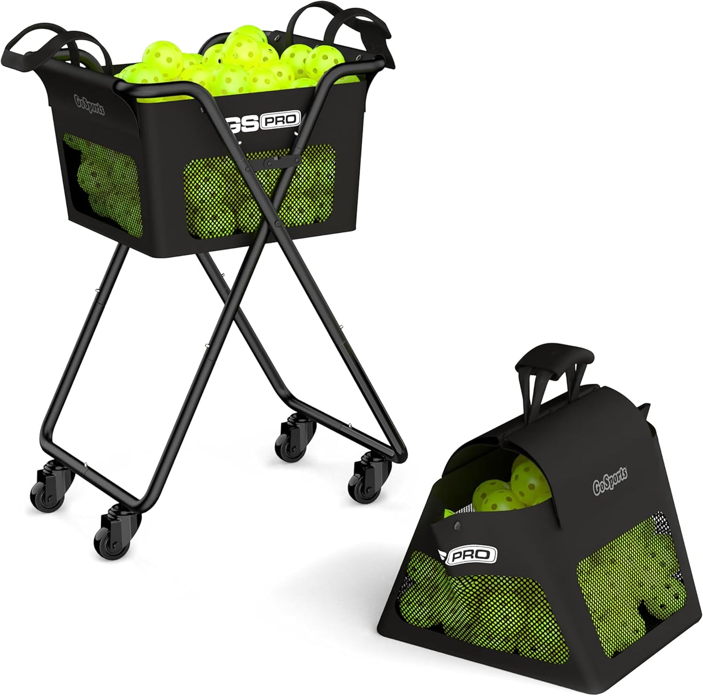 GoSports Ball Caddy with Wheels: Portable Cart for Balls