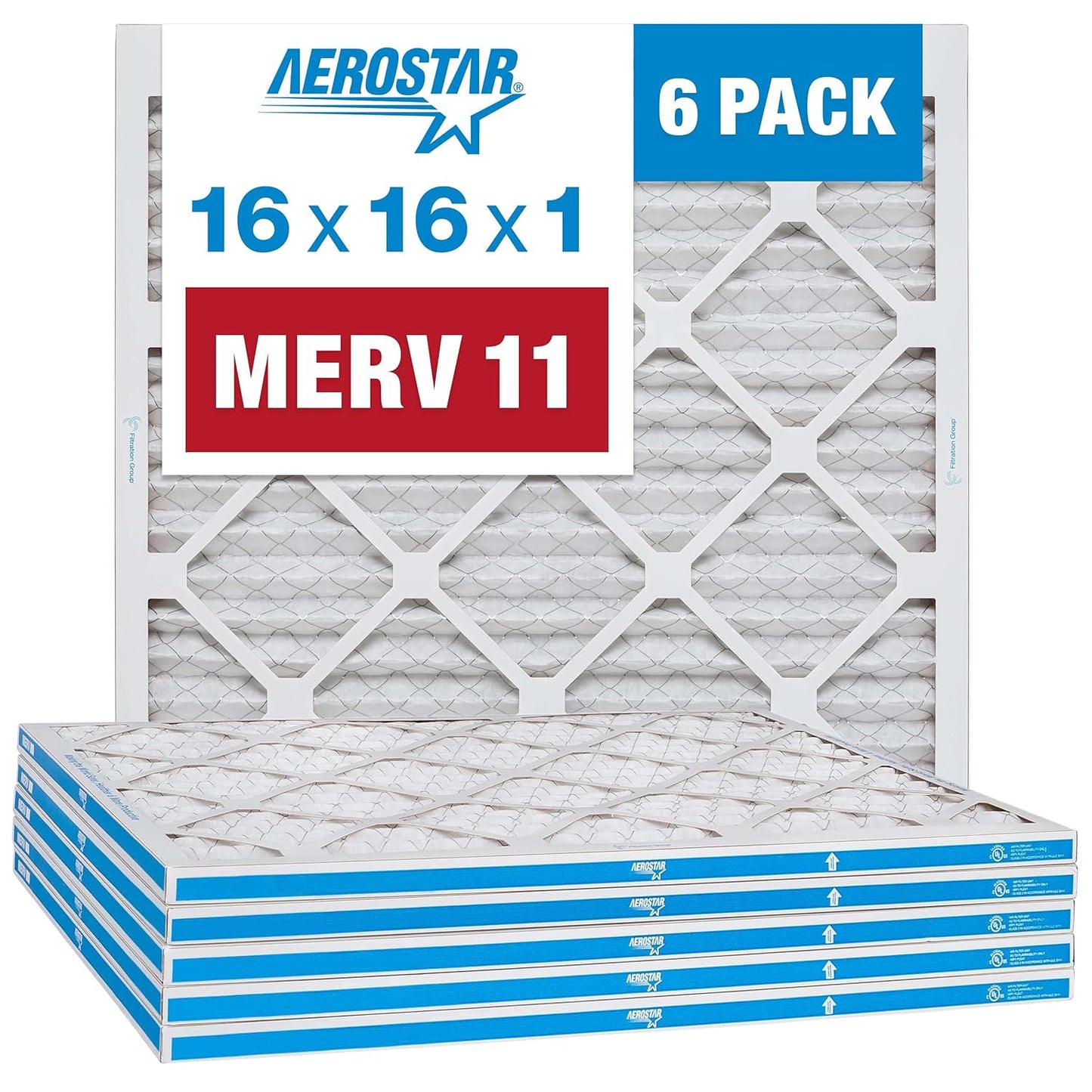Aerostar 16x16x1 MERV 11 Filters for Cleaner Indoor Air