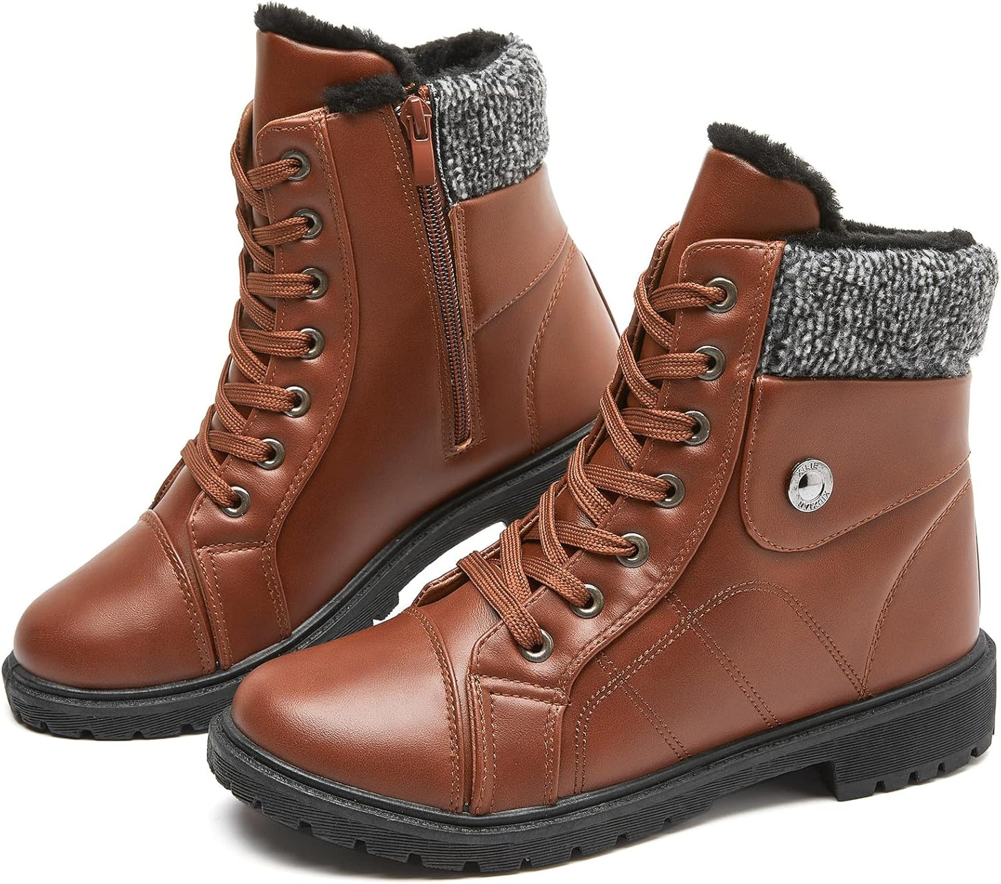 FRACORA Women's Combat Boots: Stylish, Warm, and Non-slip