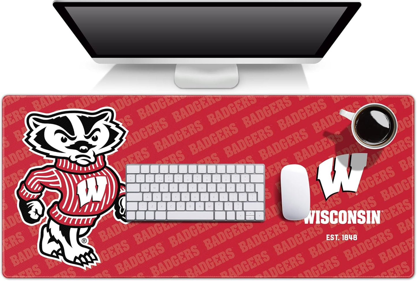 YouTheFan NCAA Wisconsin Badgers Desk Pad for Fans and Gamers