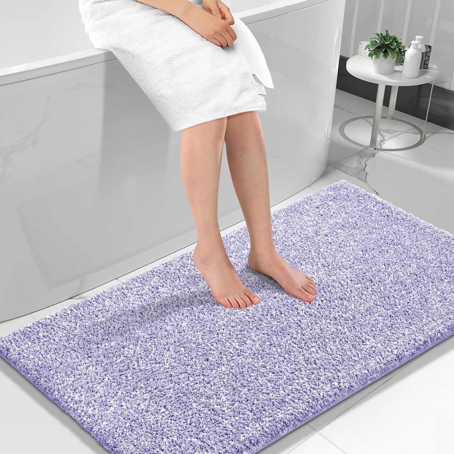 Yimobra Long Bathroom Rug Non Slip Washable Soft Microfiber Mat