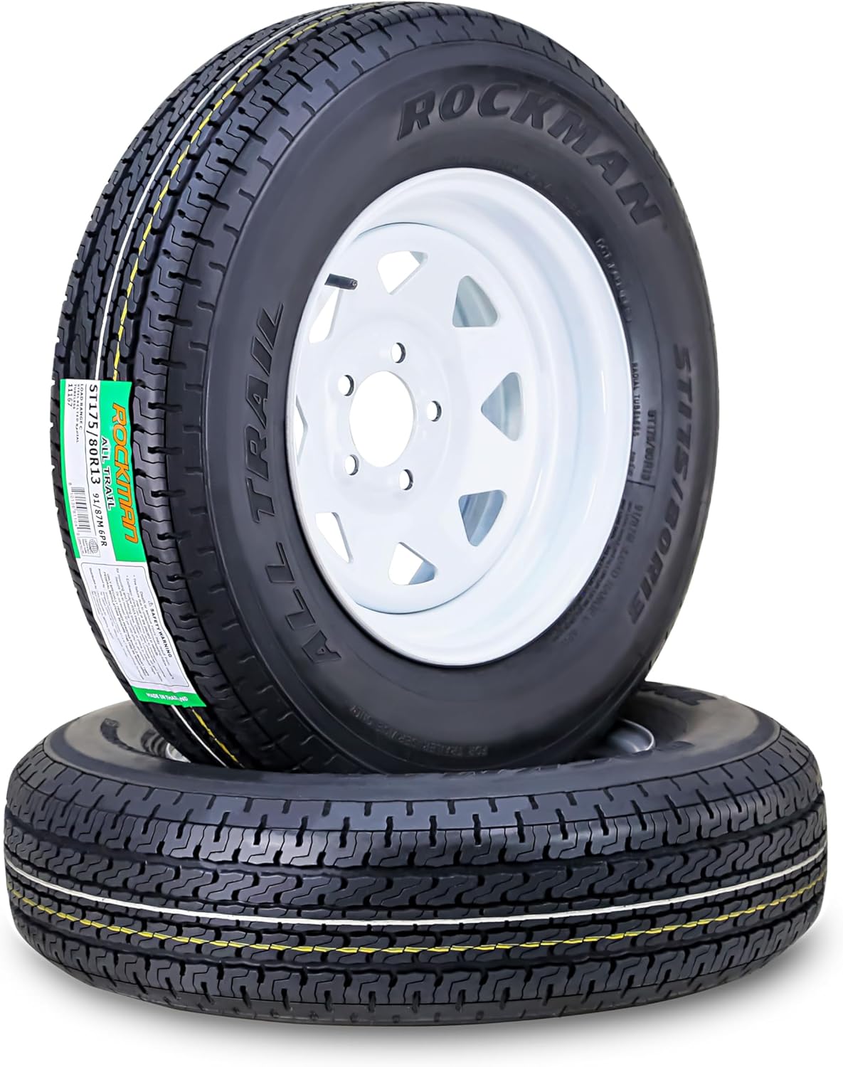 ROCKMAN Trailer Tire Wheel Assembly for Safe Hauling Performance