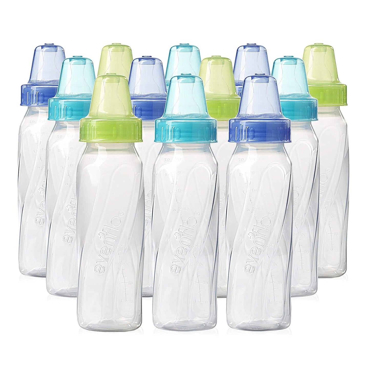 Evenflo Feeding 8oz Bottles - 12 Pack, BPA-Free & Easy to Clean