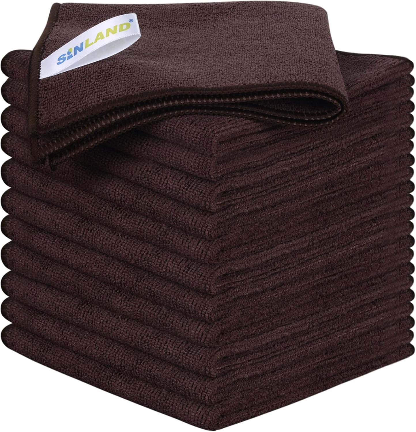 SINLAND Microfiber Dish Cloths 12 Pack - Absorbent & Streak-Free!