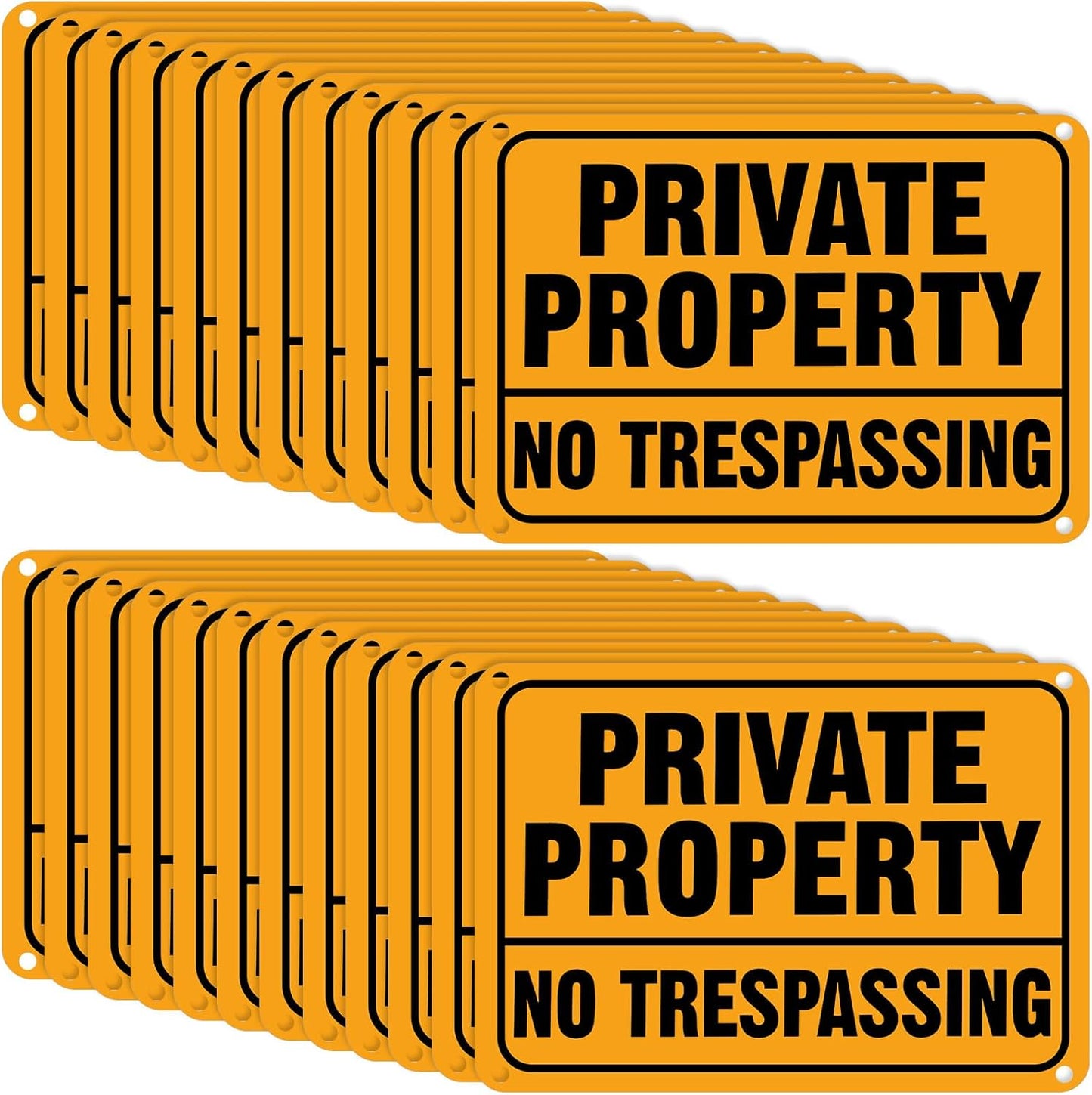 24 Pcs No Trespassing Signs for Private Property Security
