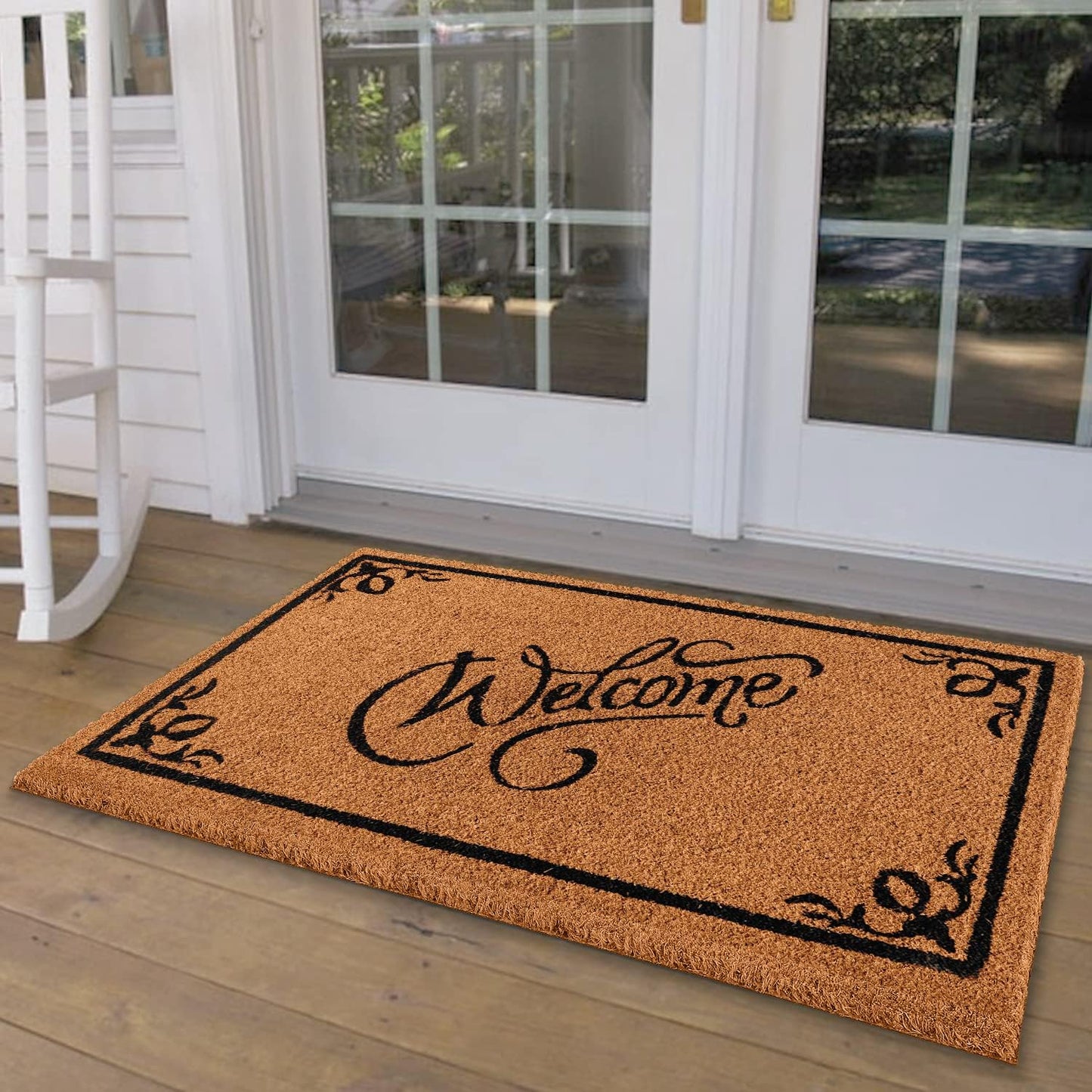 LuxUrux Extra Large Welcome Mats Outdoor Coco Coir Doormat Review