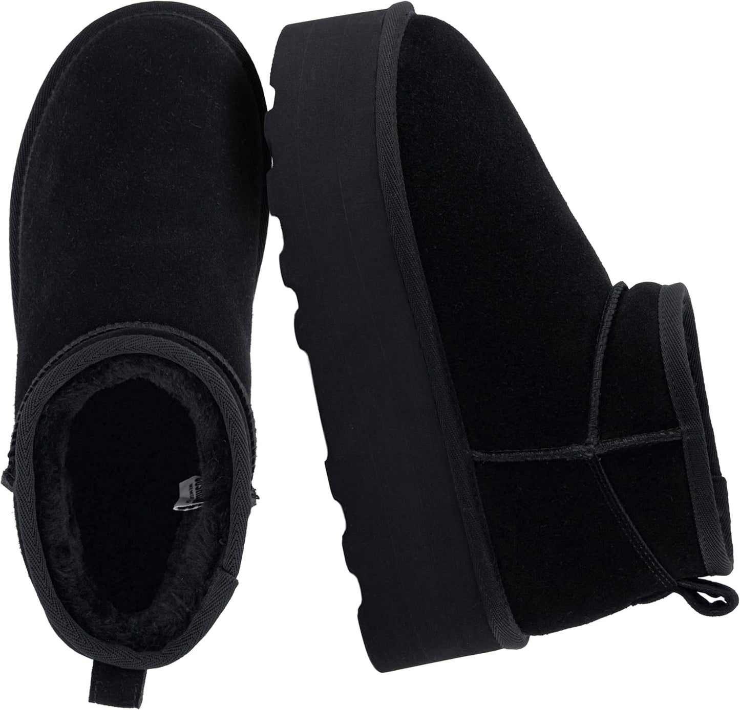 CUSHIONAIRE Hippy Womens Platform Ankle Boots for Cozy Comfort