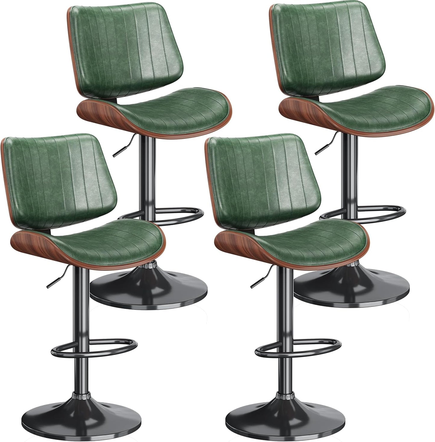 Swivel Bar Stools Set of 4 for Kitchen Counter and Dining Room
