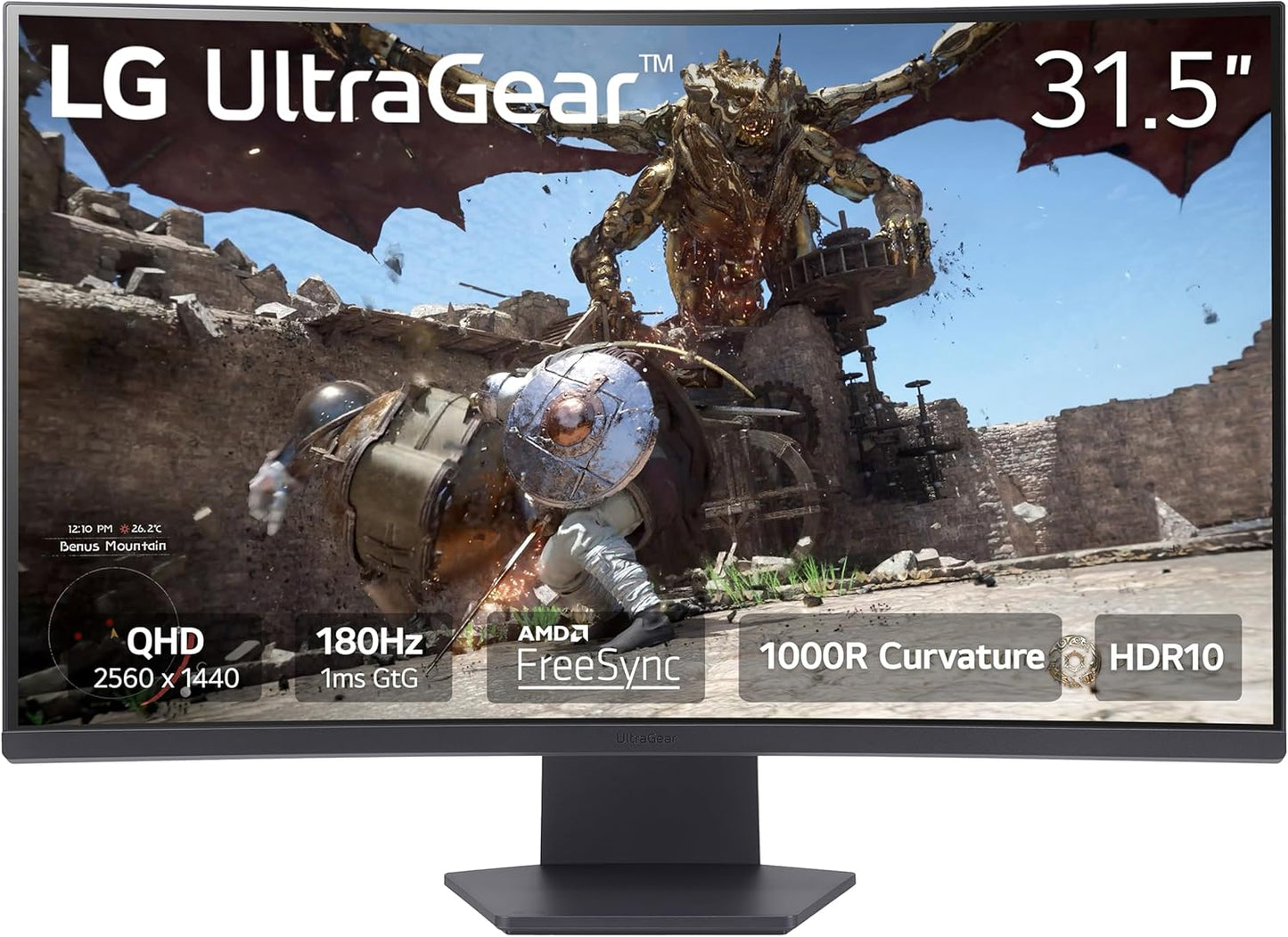 LG 32-inch Ultragear Curved Gaming Monitor: 180Hz 1ms Response Time!