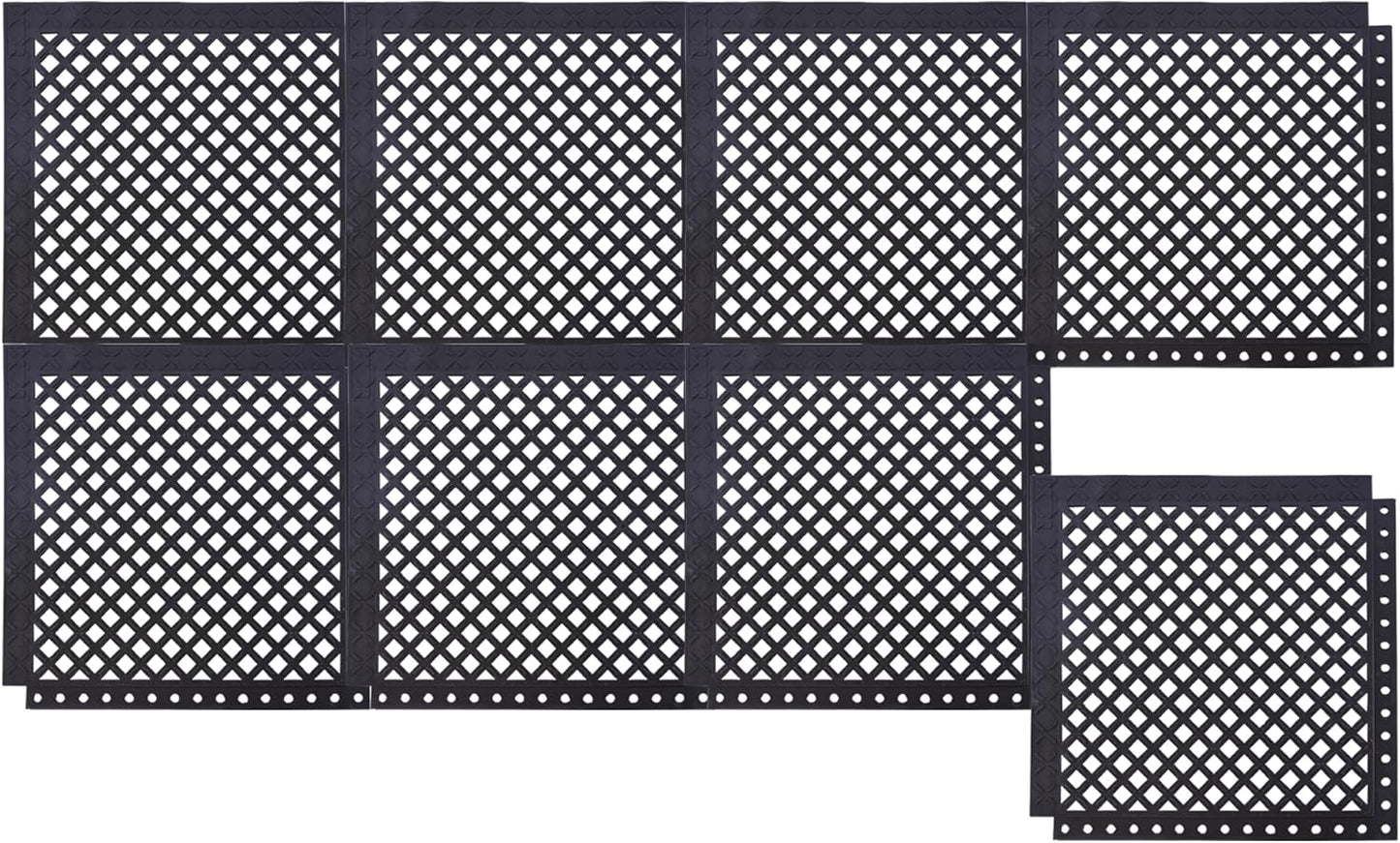 Interlocking Rubber Floor Mats for Commercial Kitchen Use