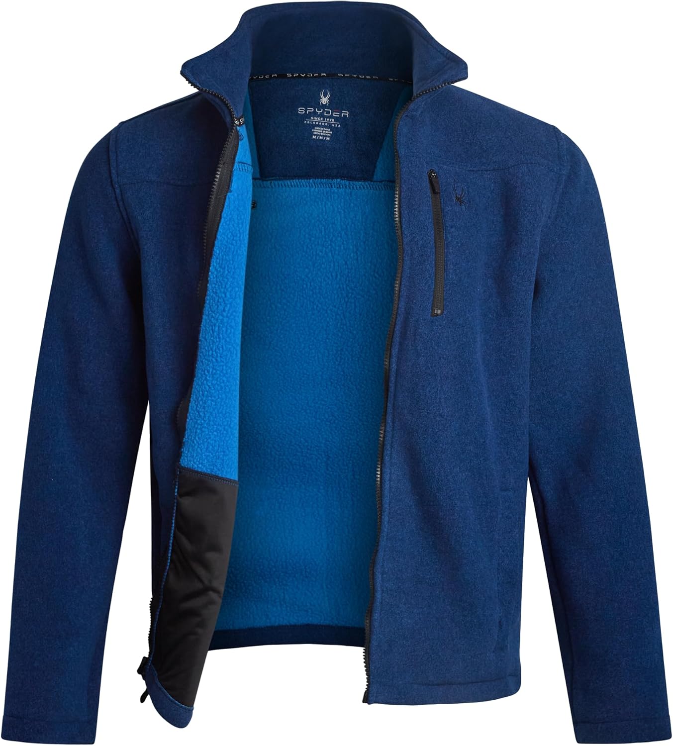 Spyder Mens Fleece Jacket - Lightweight Sherpa Full Zip Up