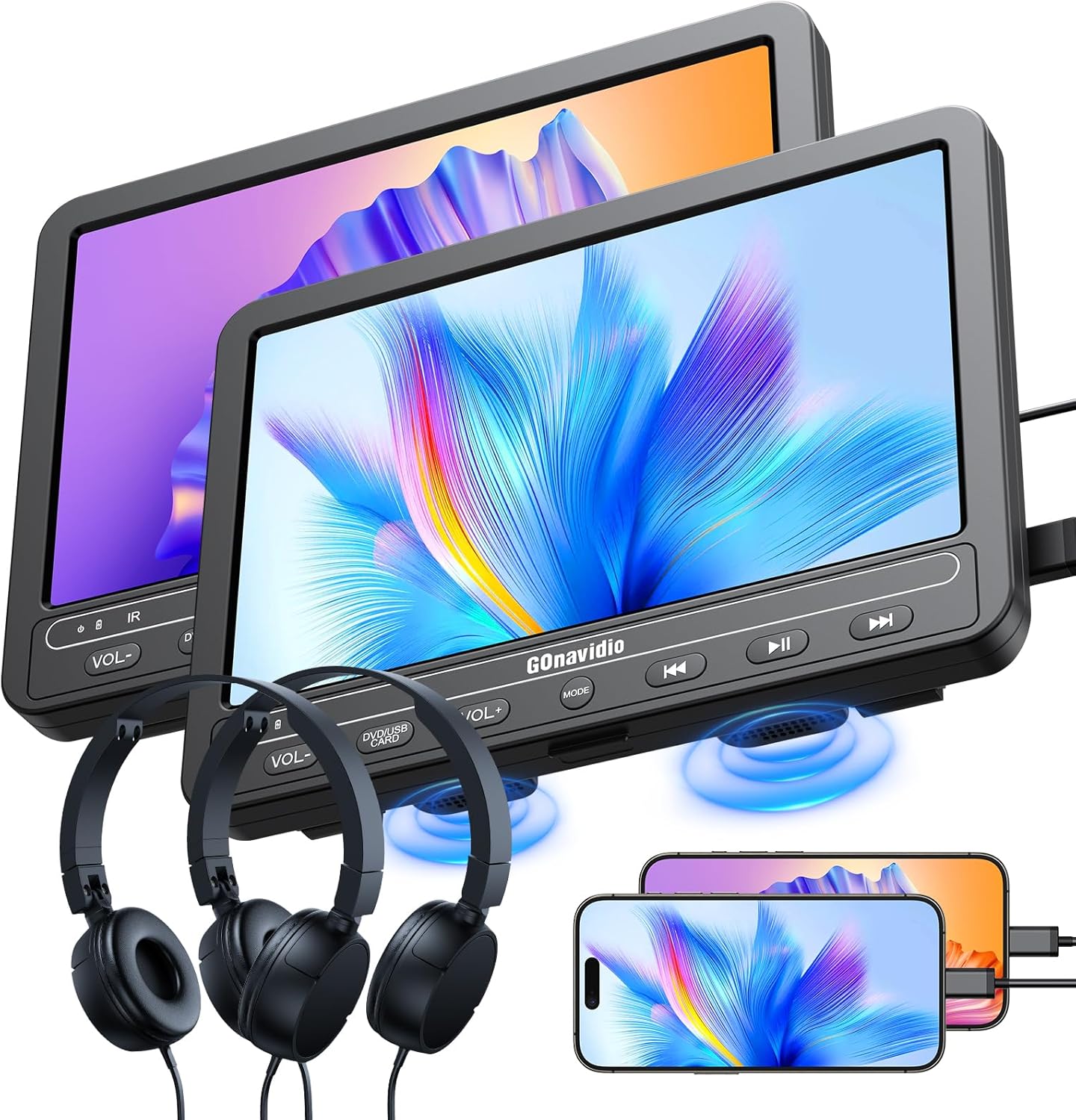10.1 Portable DVD Players for Car with HDMI Input and Battery