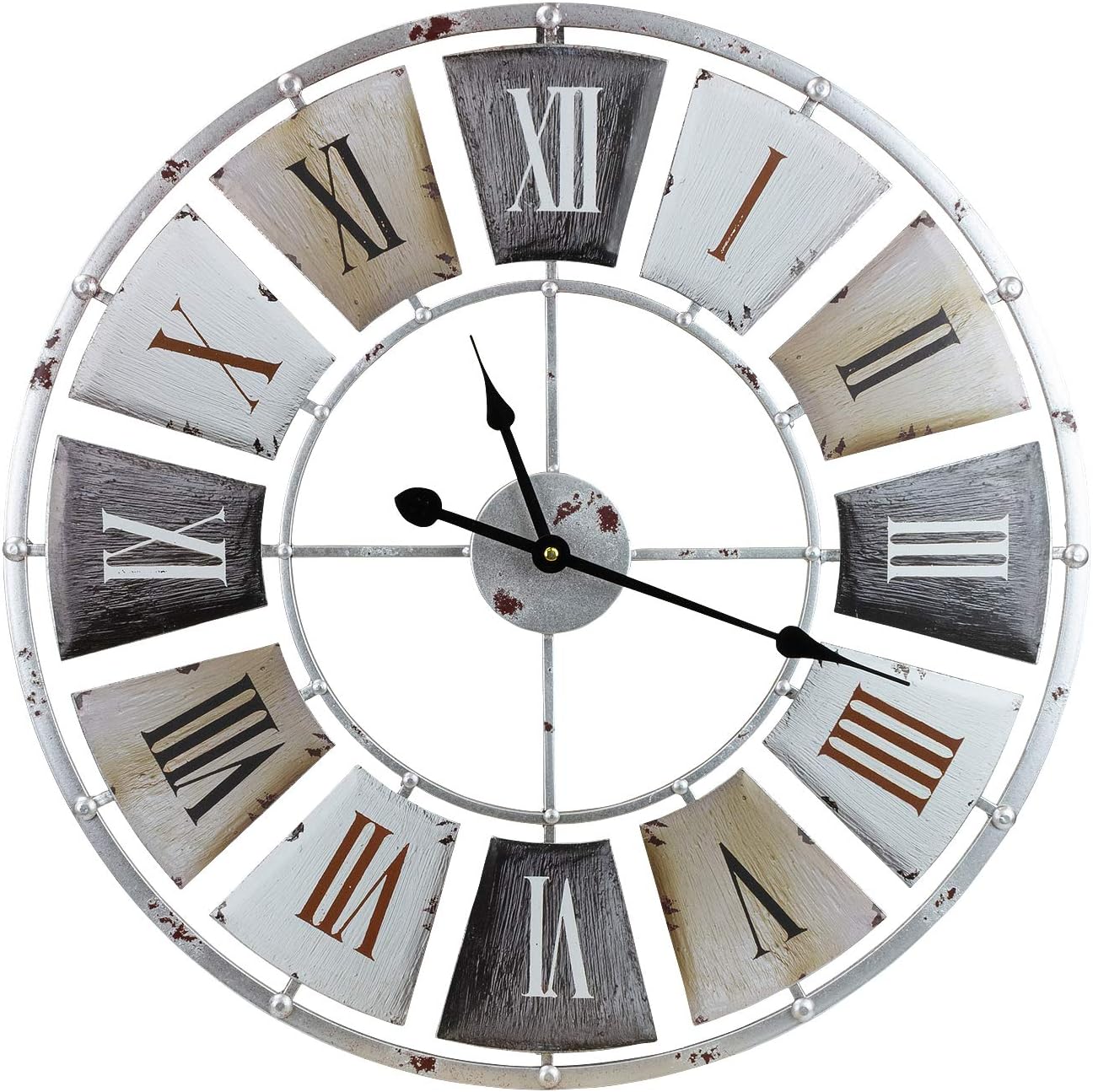 Oversized 24-Inch Decorative Wall Clock for Living Room Decor