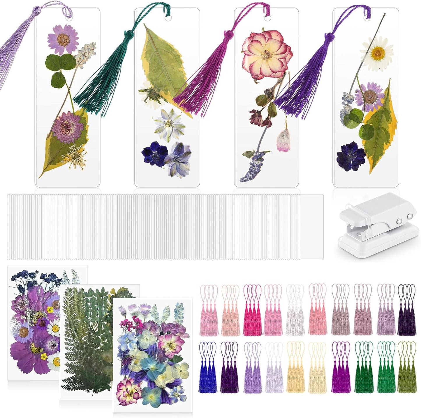 DIY Pressed Dried Flower Bookmark Making Kit for Book Lovers