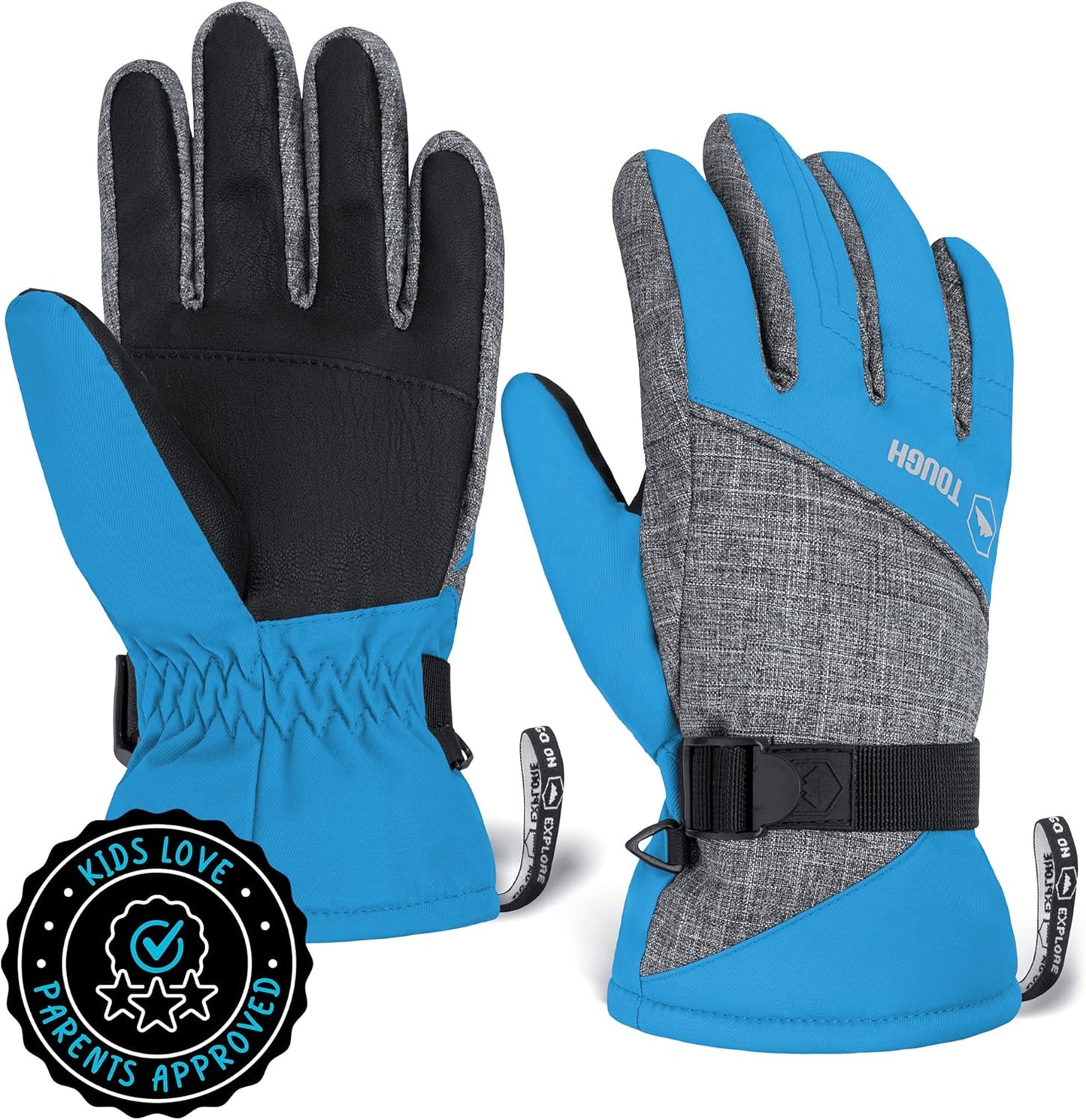 Insulated Waterproof Kids Ski Gloves