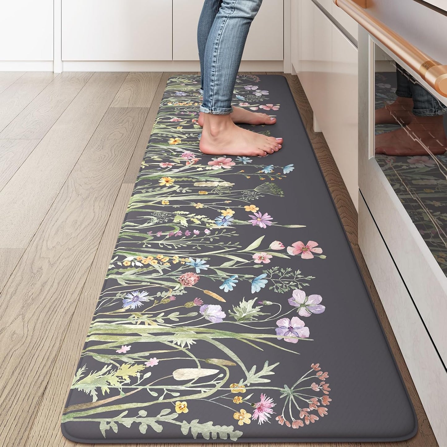 KIMODE Anti Fatigue Floor Mat for Kitchen and Office Comfort