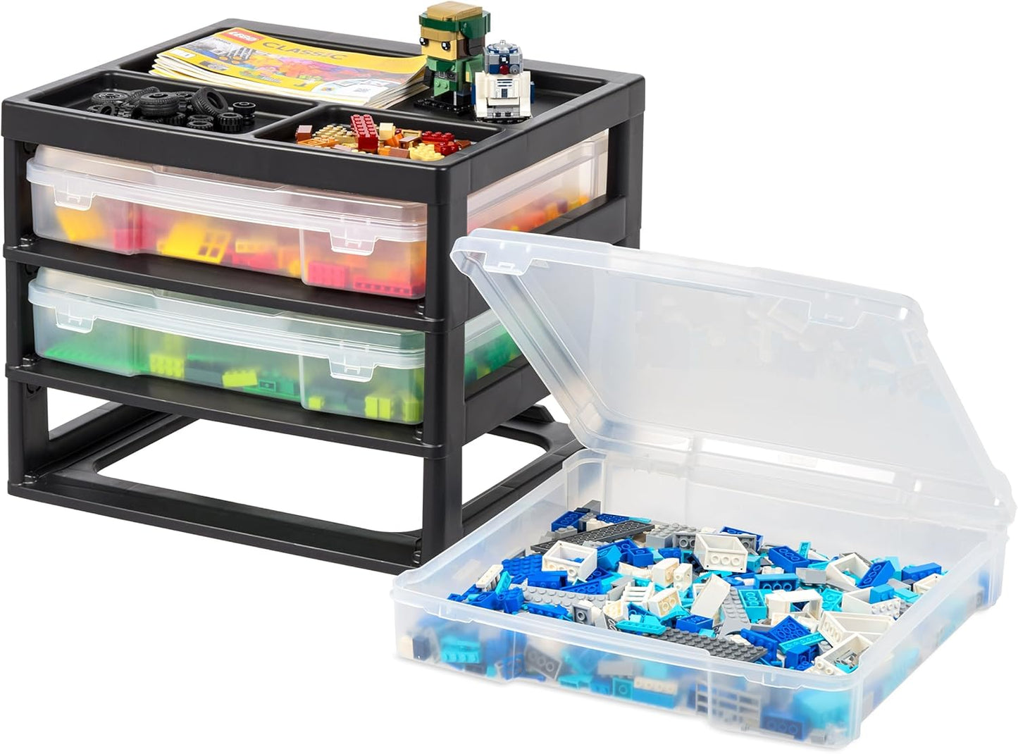IRIS USA 3-Tier Desk Top Storage Unit for Office Supplies