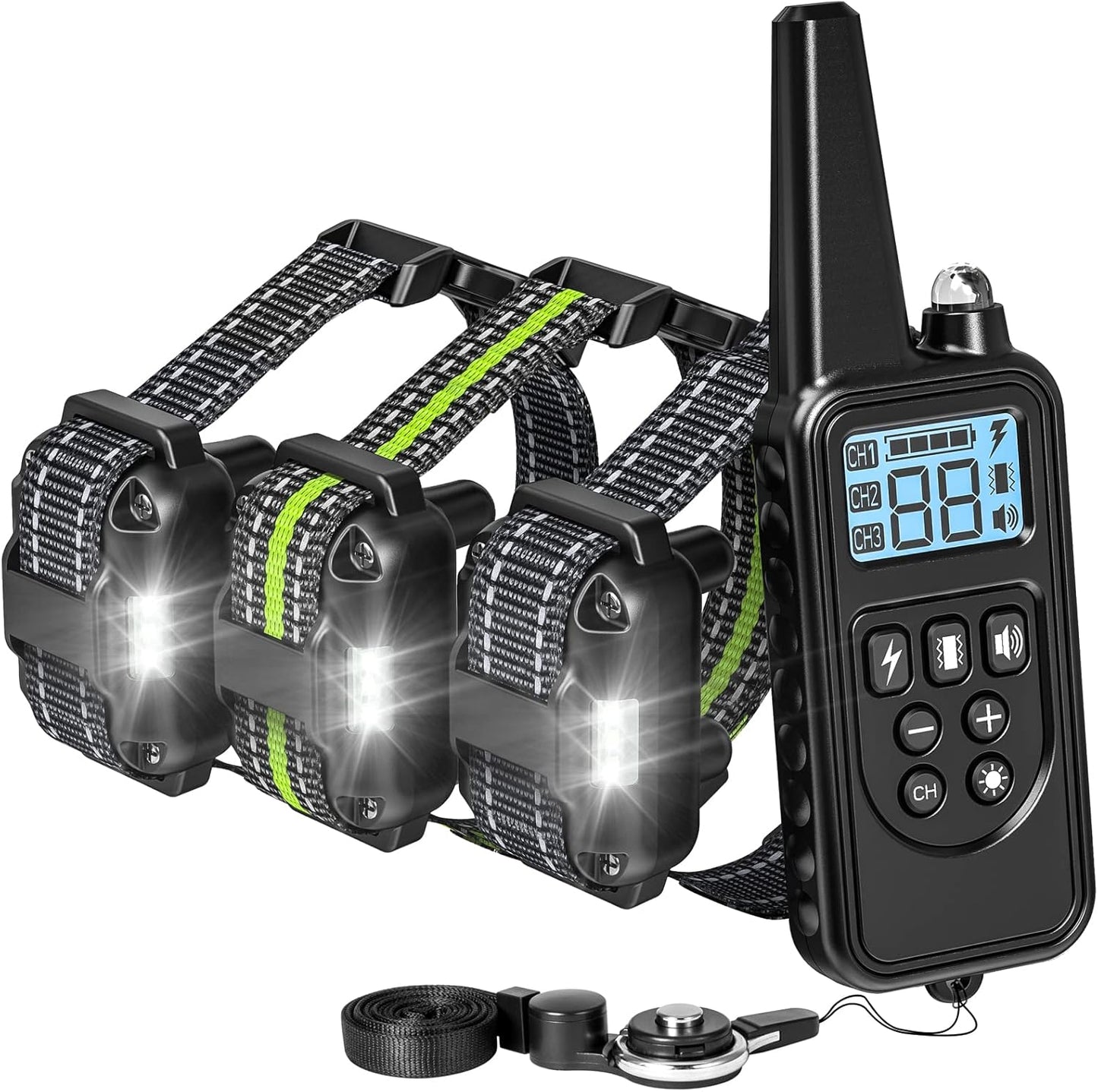 F-color Dog Shock Collar with Remote Control for Training Dogs