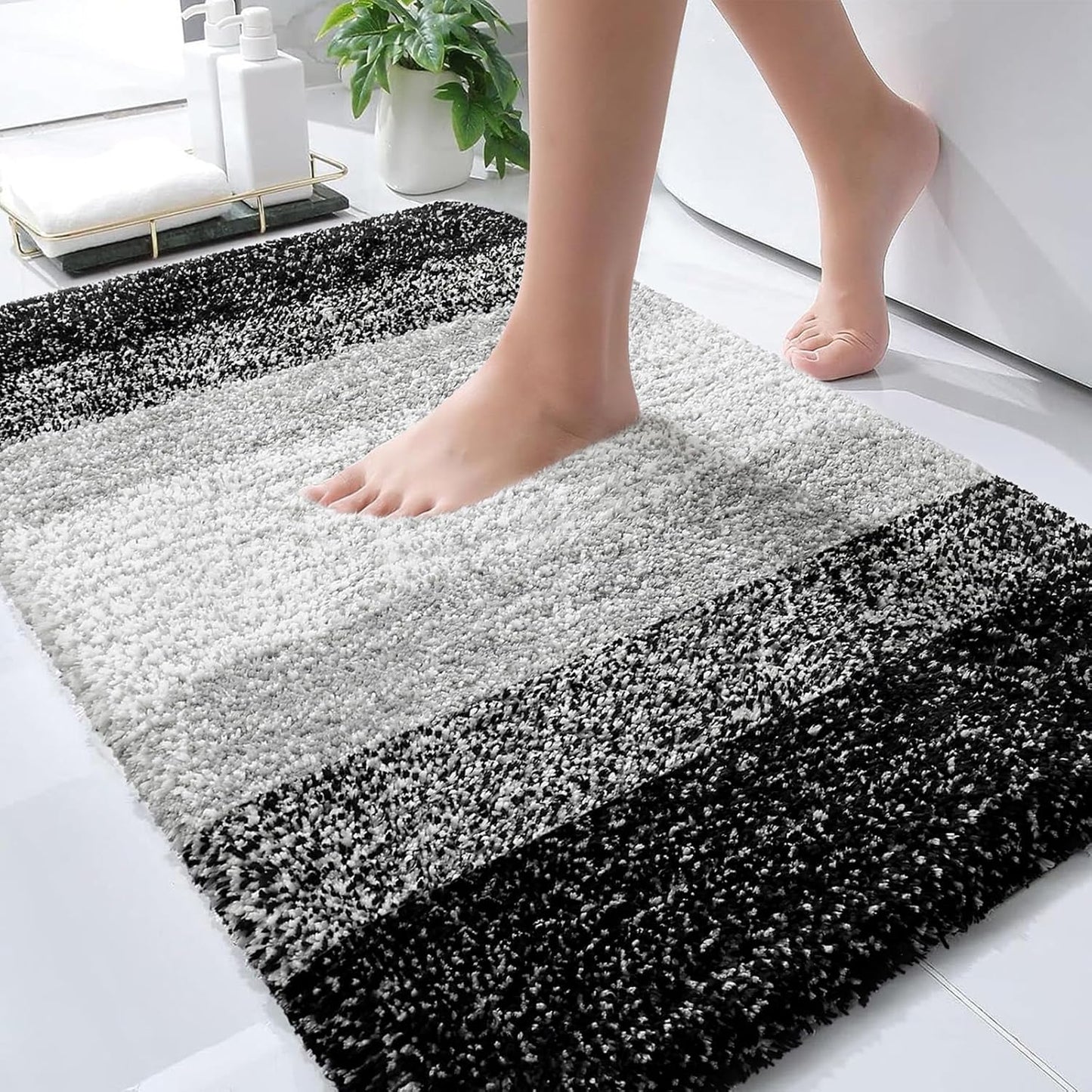 OLANLY Extra Soft Microfiber Bathroom Rugs Mat for Home Decor