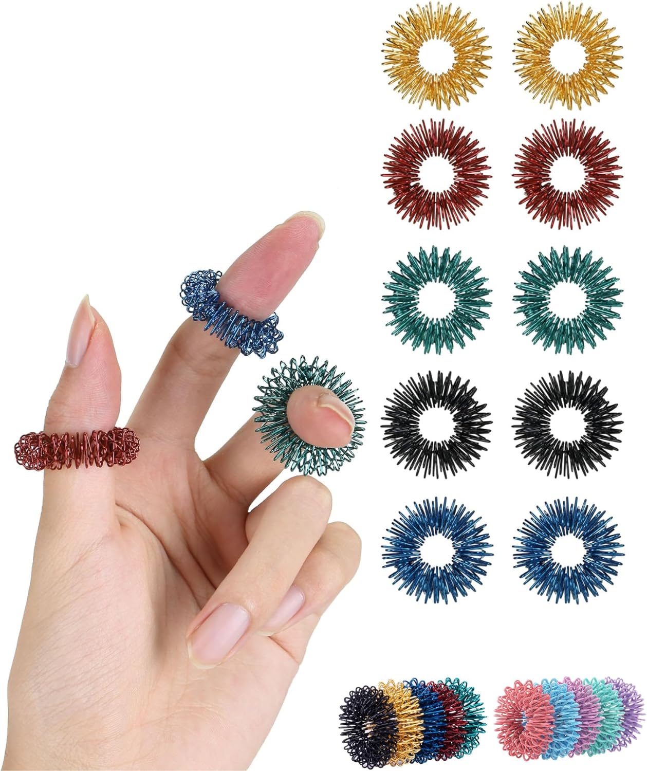 Mr. Pen Spiky Sensory Rings - Stress Relief Fidget Toy