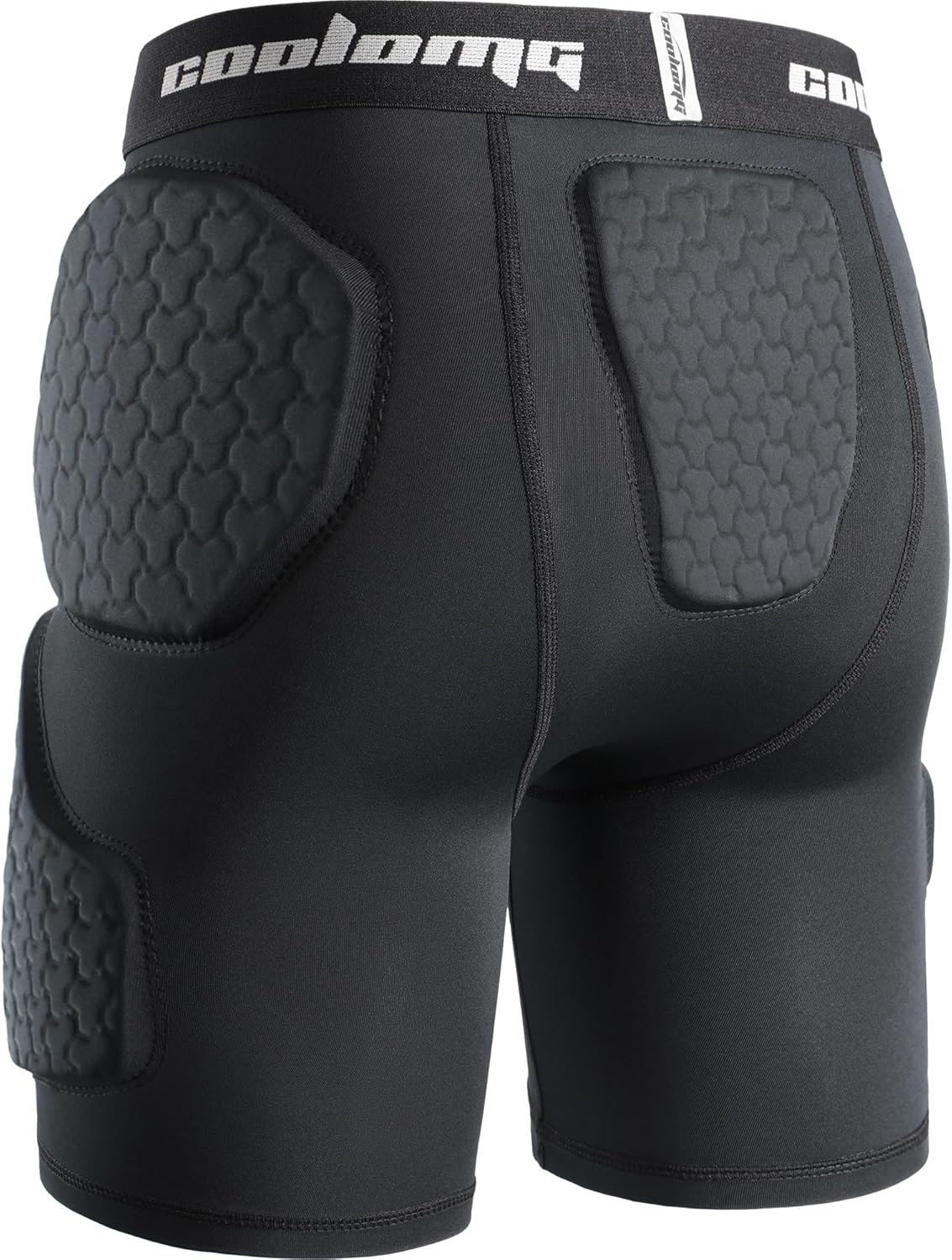 COOLOMG Youth Boys 5 Pad Football Girdle with Cup Pocket