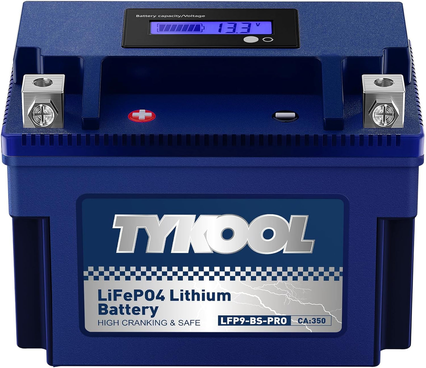TYKOOL YTX9-BS-PRO Lithium Motorcycle Battery with 300 CCA