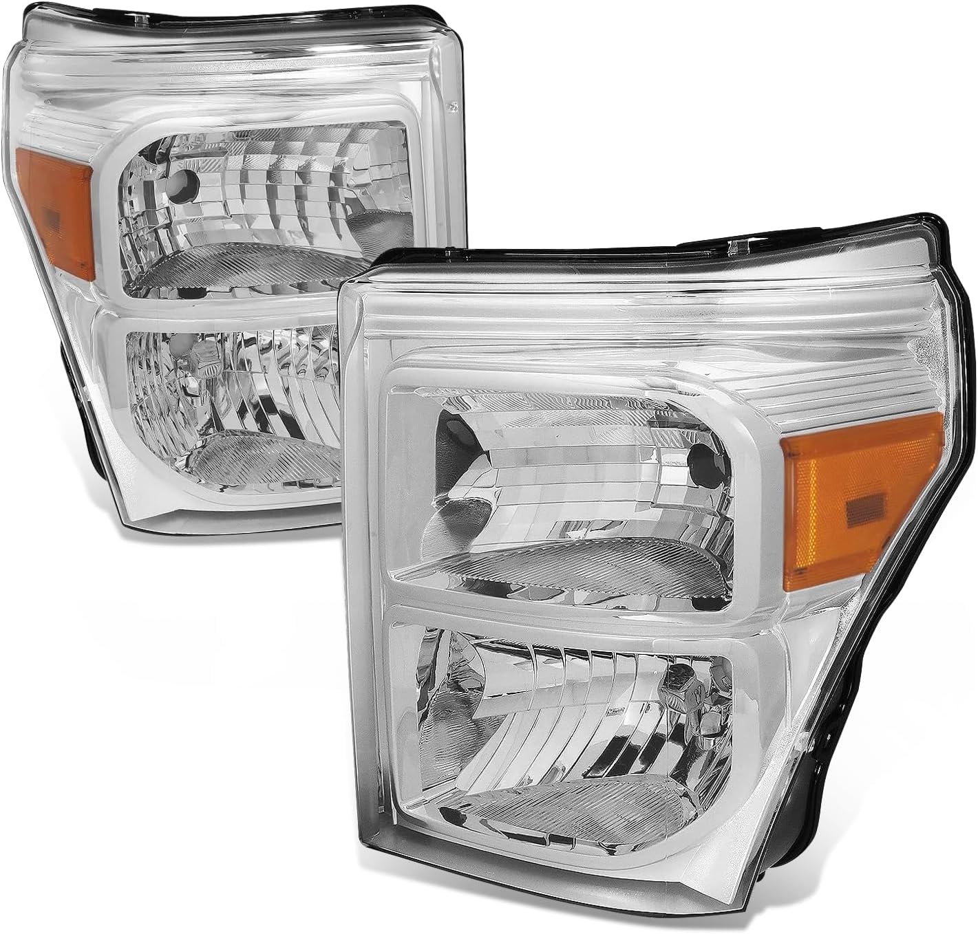 Auto Dynasty Halogen Headlights Assembly for Ford Super Duty 2011-2016