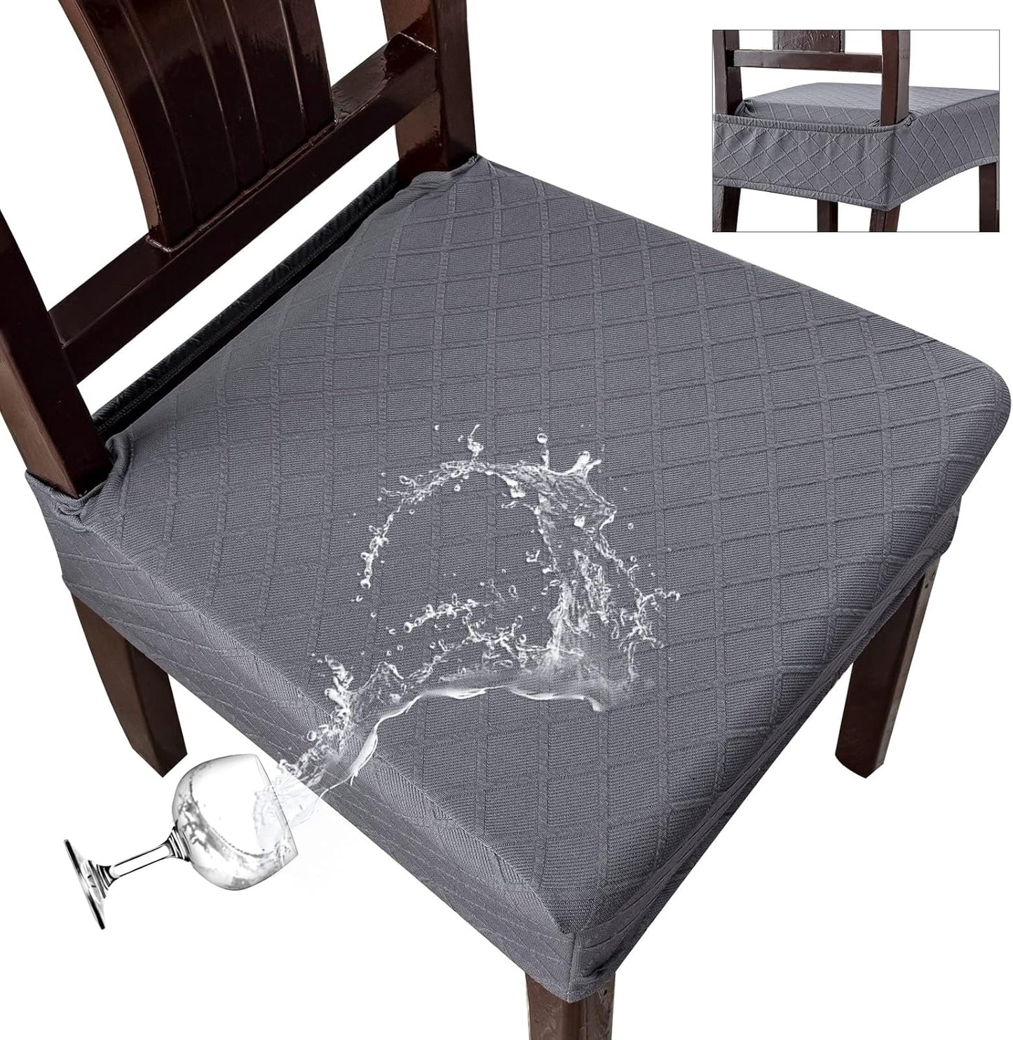 Genina Waterproof Seat Covers for Dining Room Chairs and More