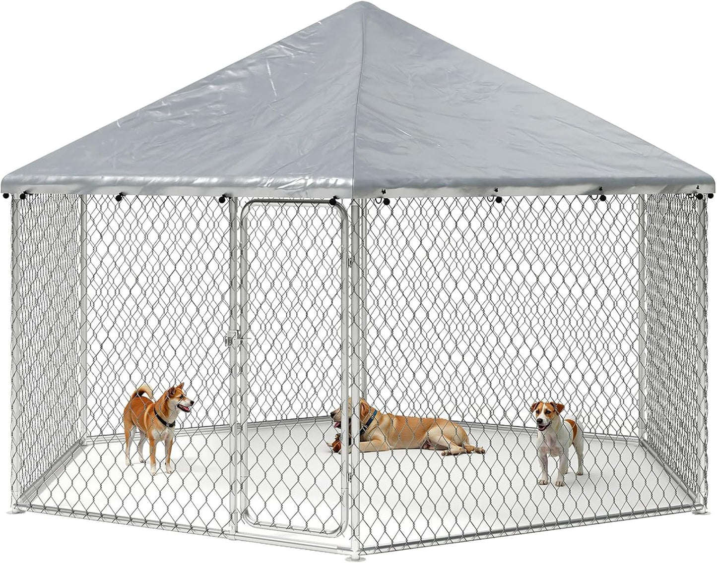 Extra Large Outdoor Dog Kennel with Heavy Duty Design and Cover