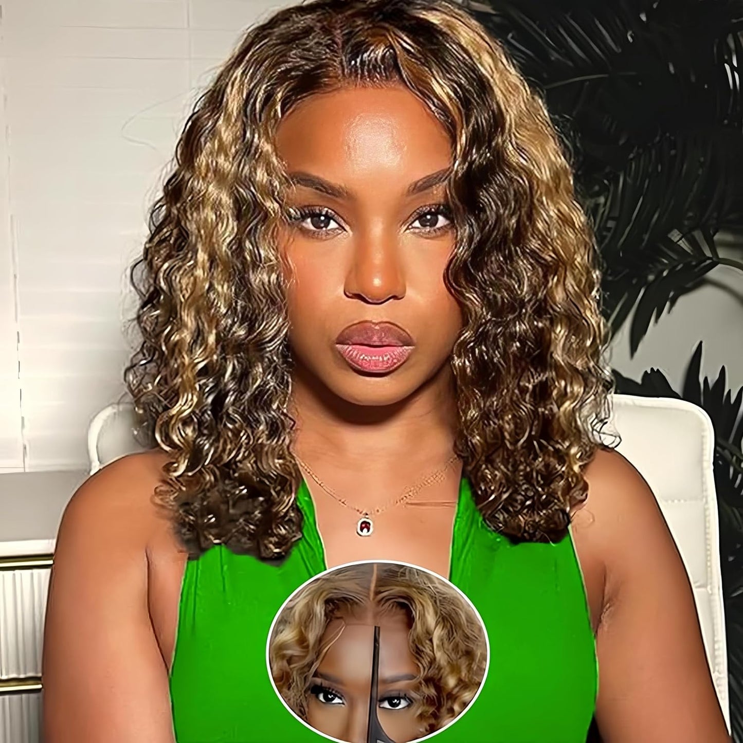 Ombre Bob Wig Human Hair 4/27 Highlight Glueless Deep Wave