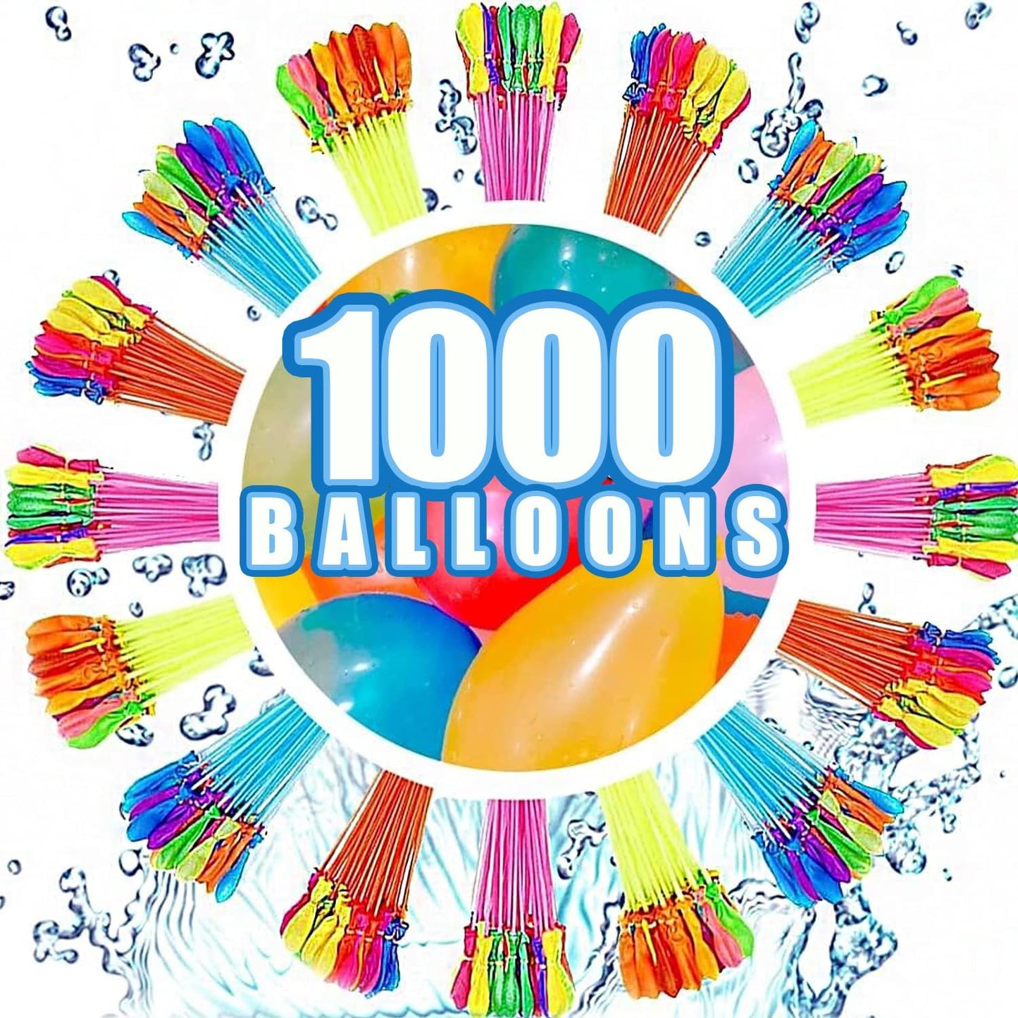 CAICID Water Balloons Quick Fill Bulk 1000 Pack for Fun