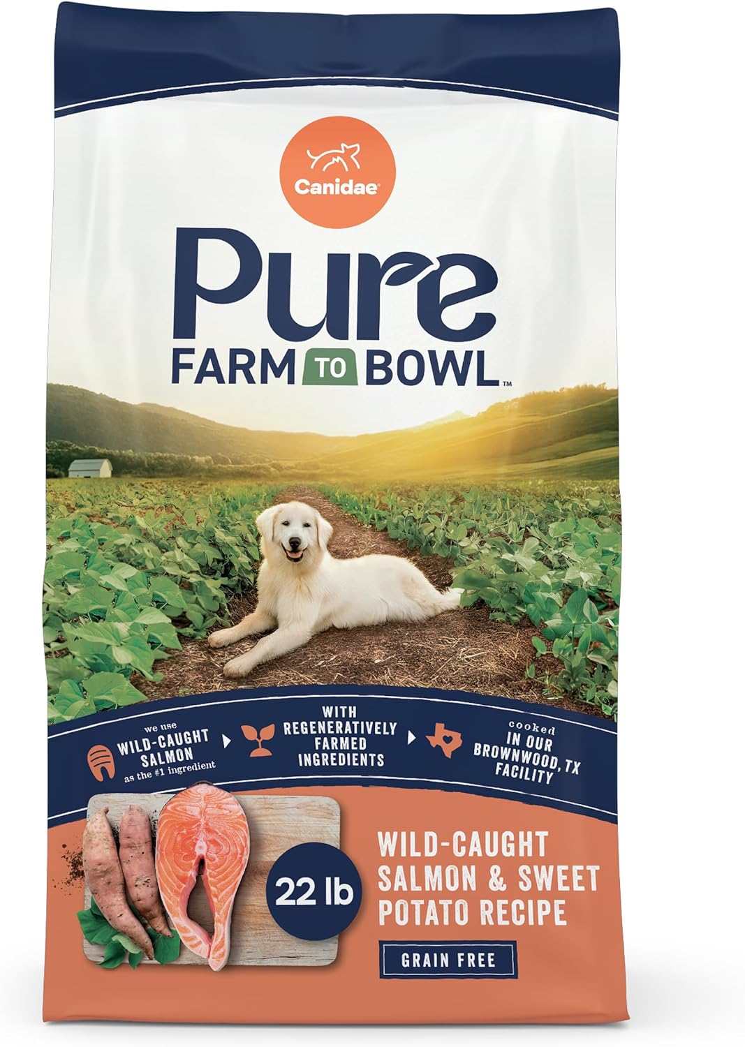 Canidae Pure Farm to Bowl Grain-Free Salmon & Sweet Potato Dog Food