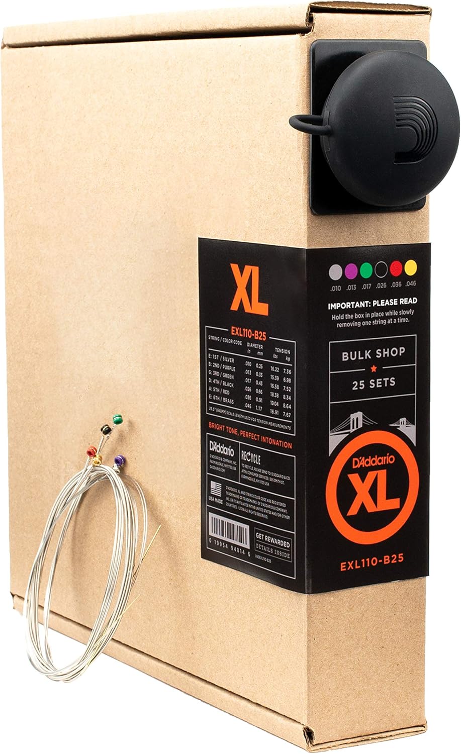 D'Addario Electric Guitar Strings XL Nickel EXL110-B25 10-46 Set