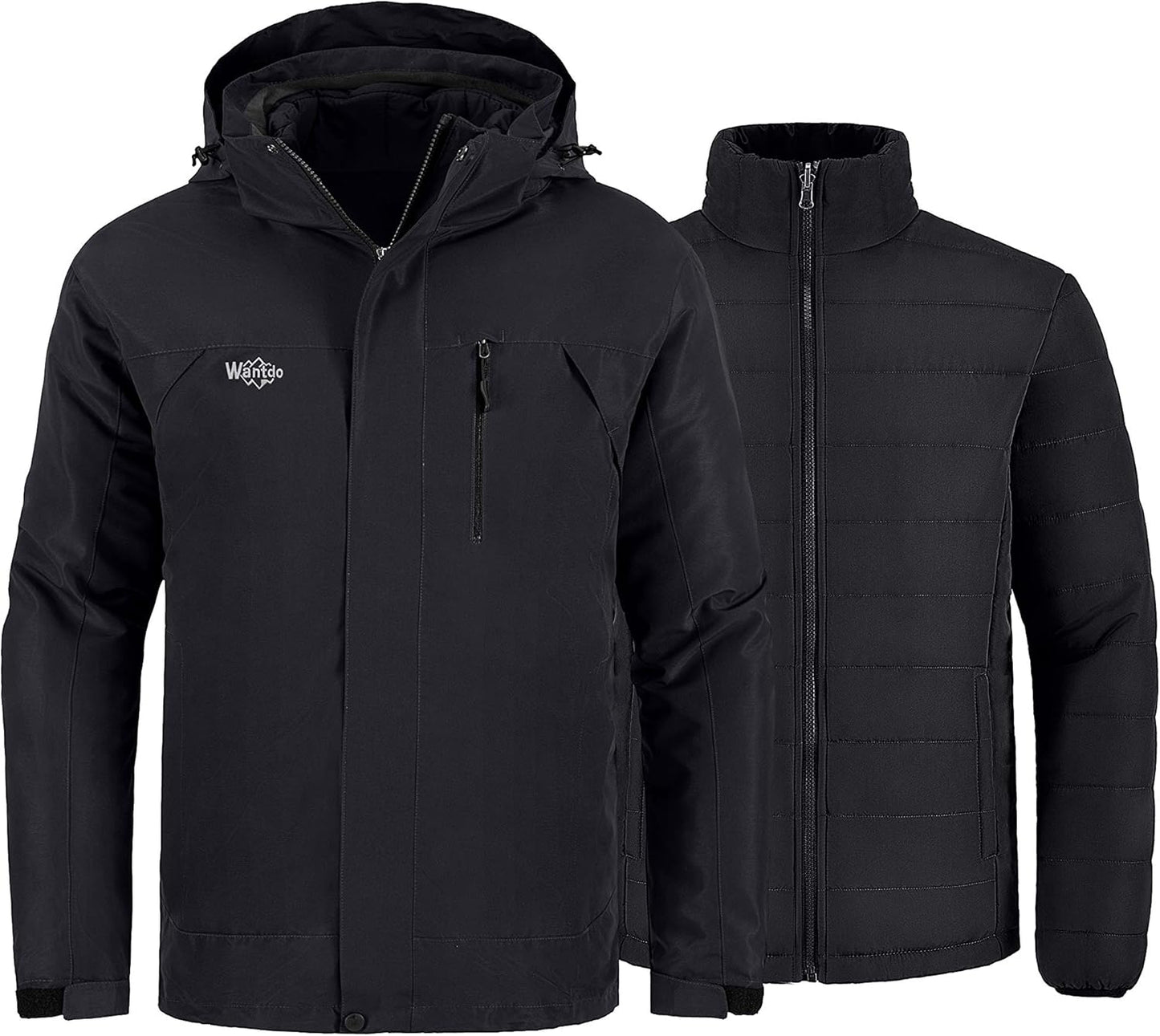 Wantdo Men's 3-in-1 Ski Jacket - Waterproof & Warm!