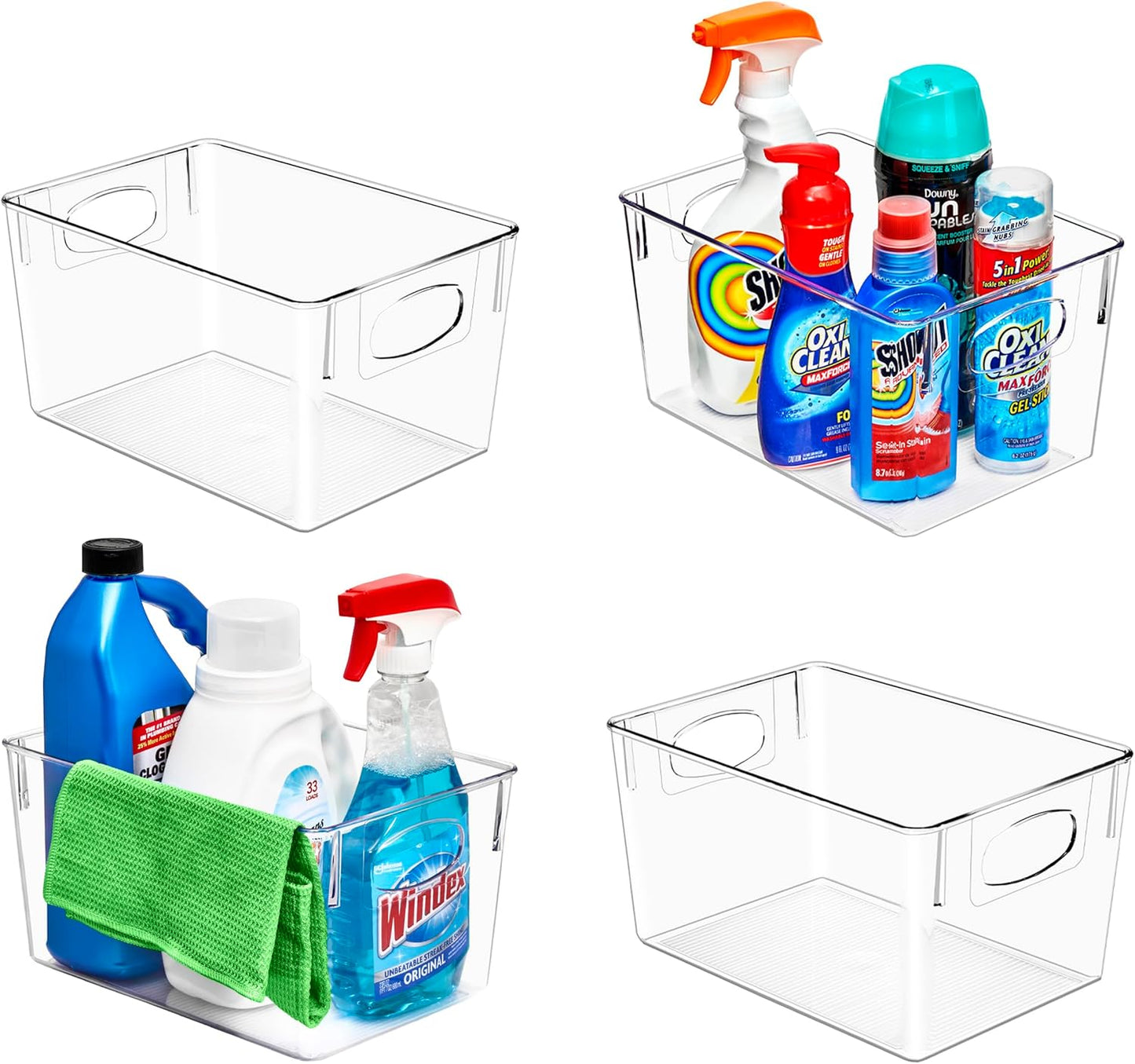 Sorbus Clear Plastic Storage Bins for Home Organization Needs
