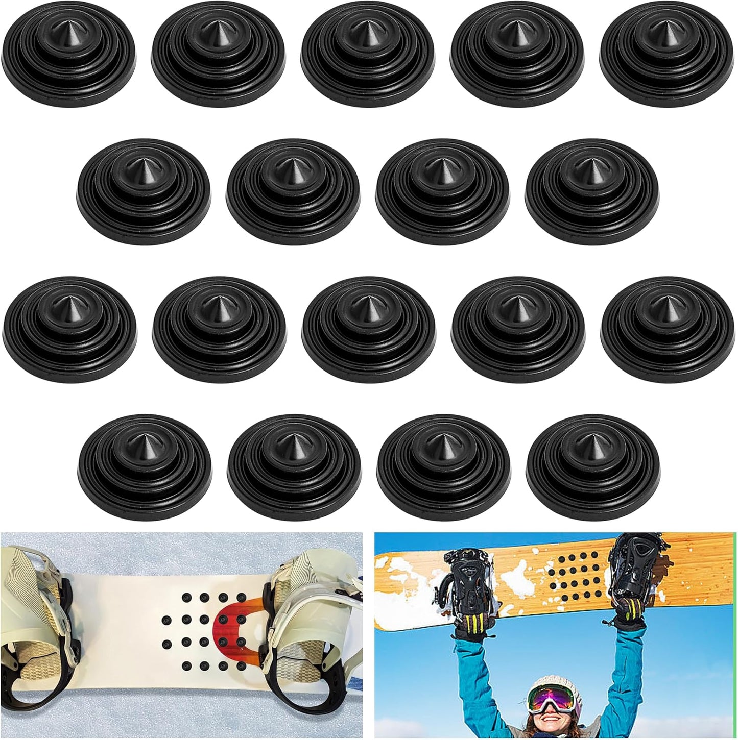 Anti-Slip Cone Studs Snowboard Grip Pad Set by Shupakul