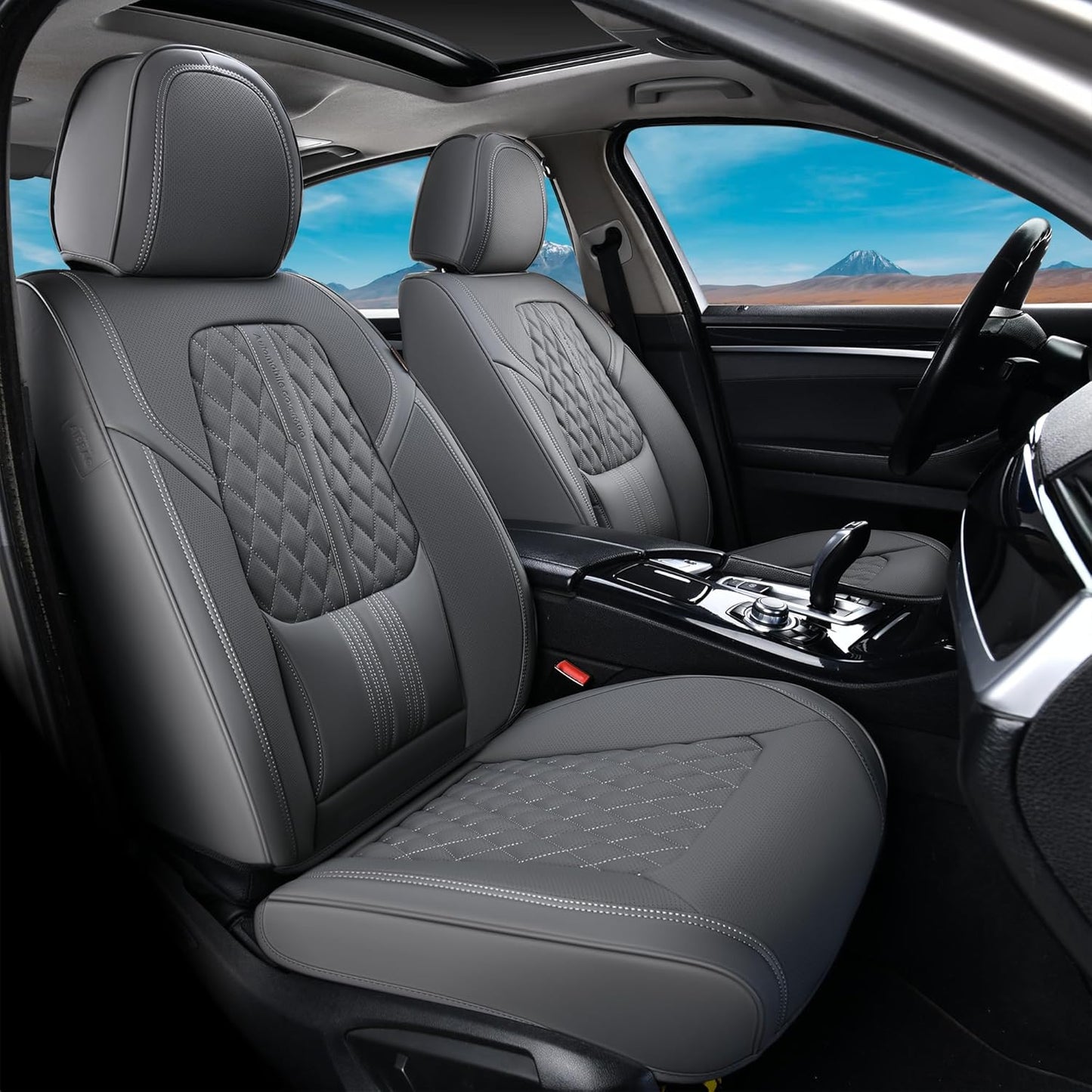 Coverado Car Front Seat Covers - Luxury Nappa Leather Protectors