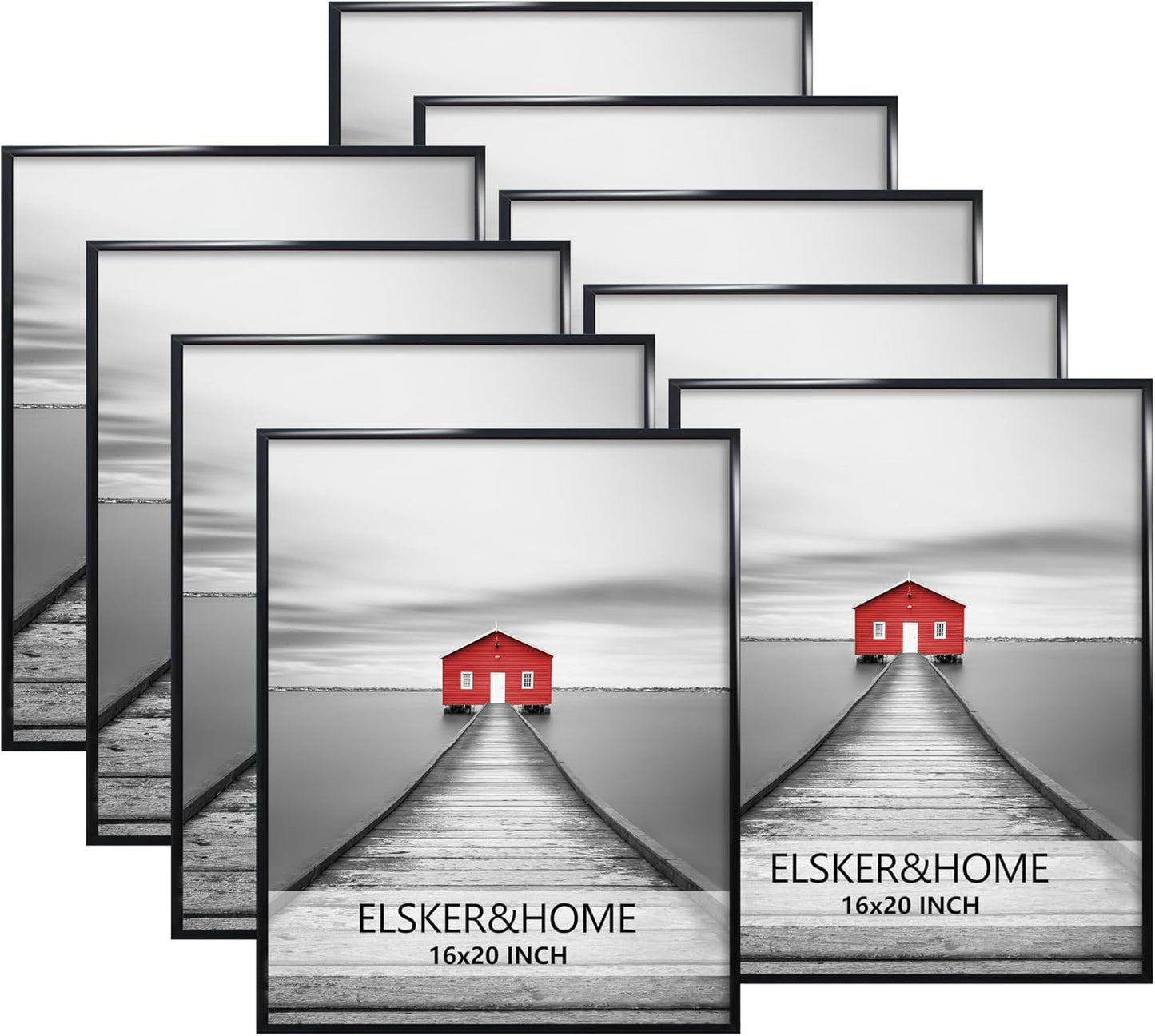 16x20 Picture Frames 9-Pack for Wall Mounting, Sturdy Design