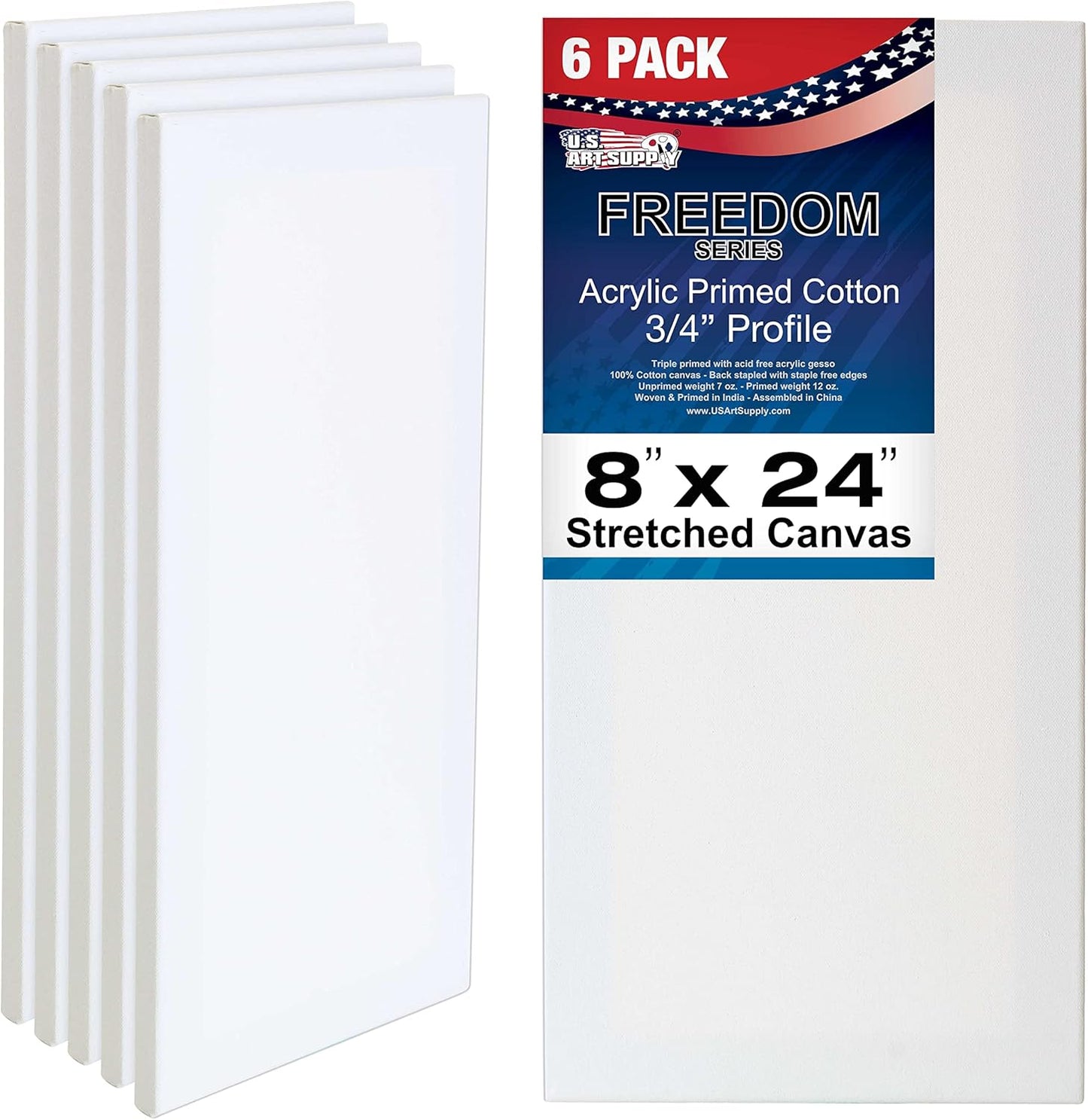 Professional Quality 8x24 inch Stretched Canvas for Painting
