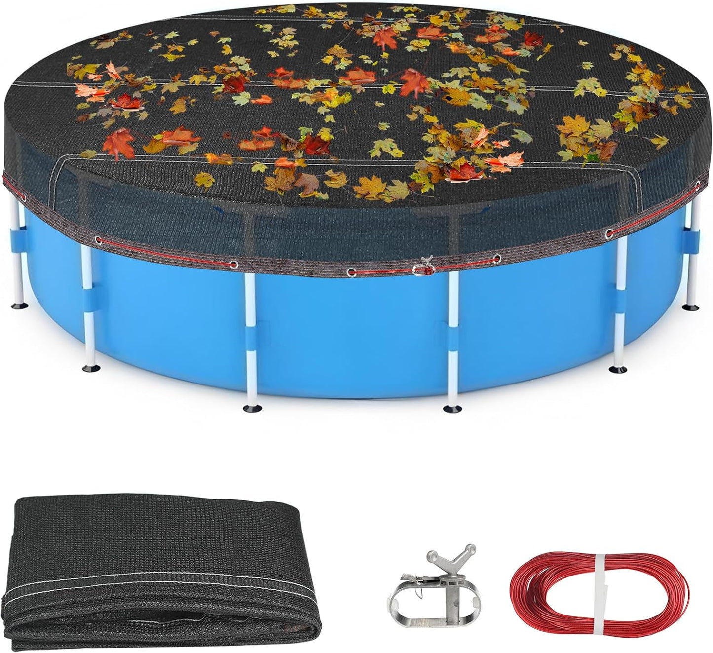 Vokoroad 21FT Leaf Net Pool Cover for Above Ground Pools