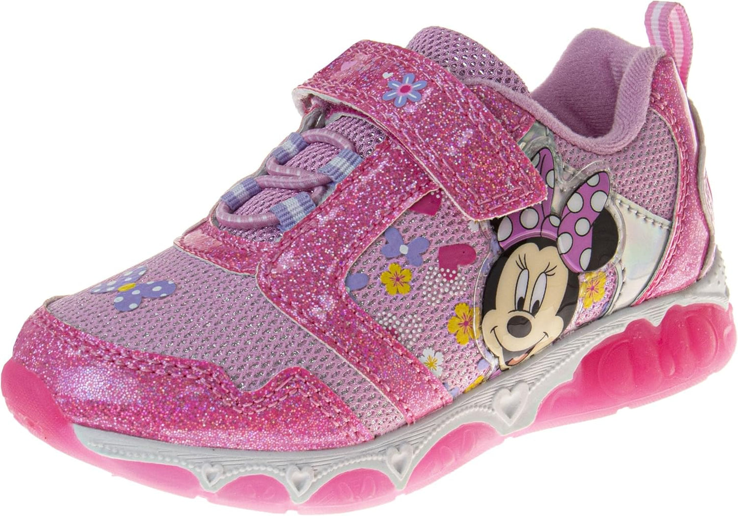Minnie Mouse Light Up Laceless Running Shoes for Girls