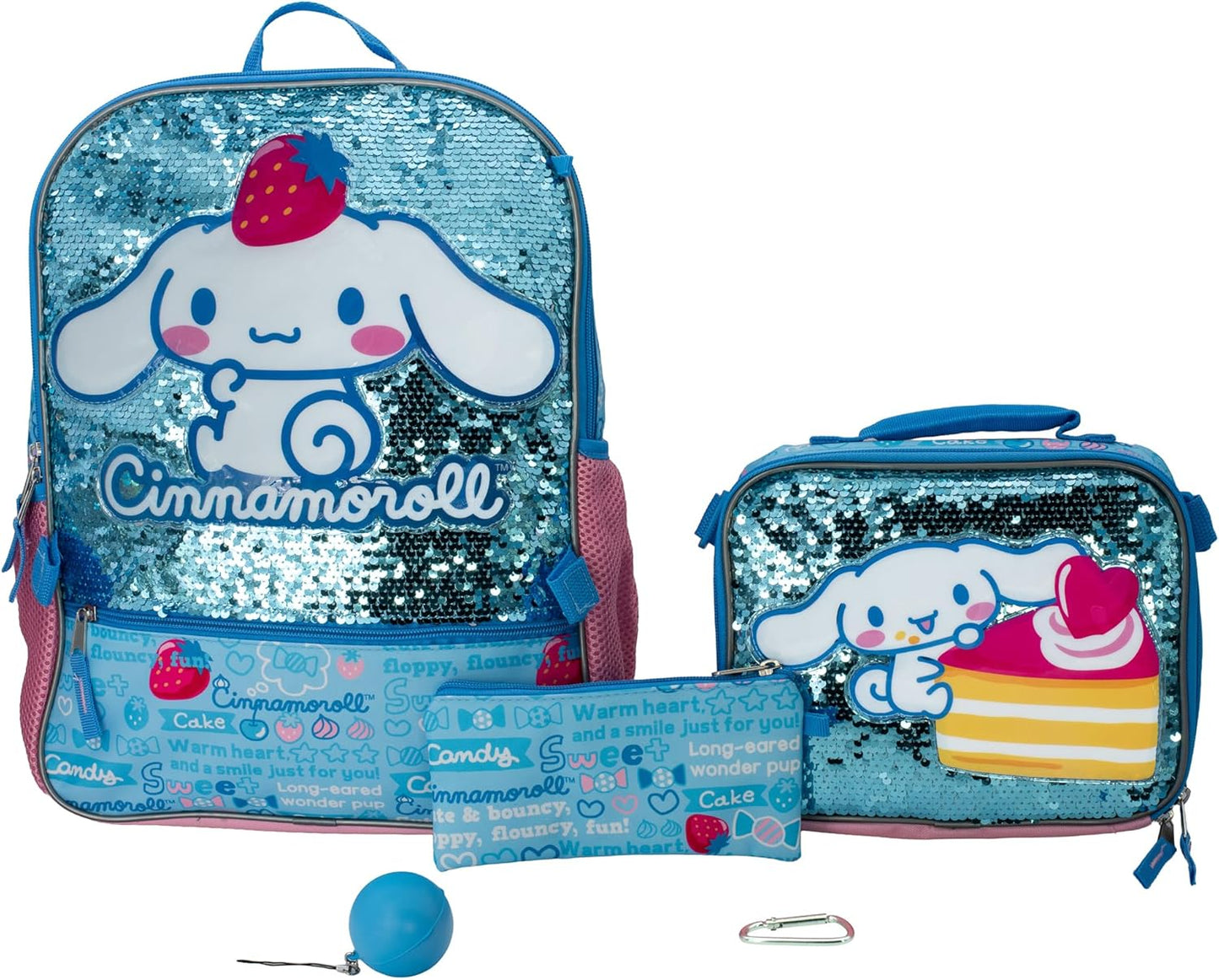 Cinnamoroll 5 Piece Backpack Set for Kawaii School Girls